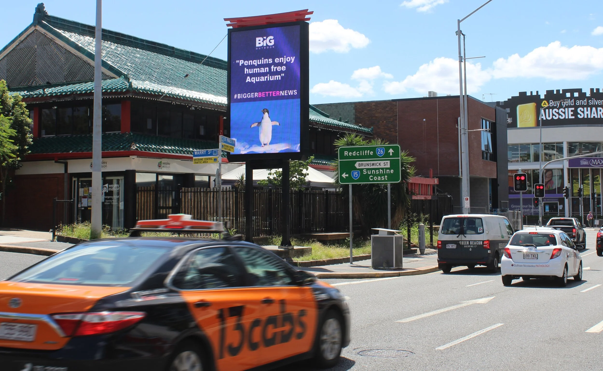 #BiggerBetterNews Good news on Fortitude Valley digital billboard