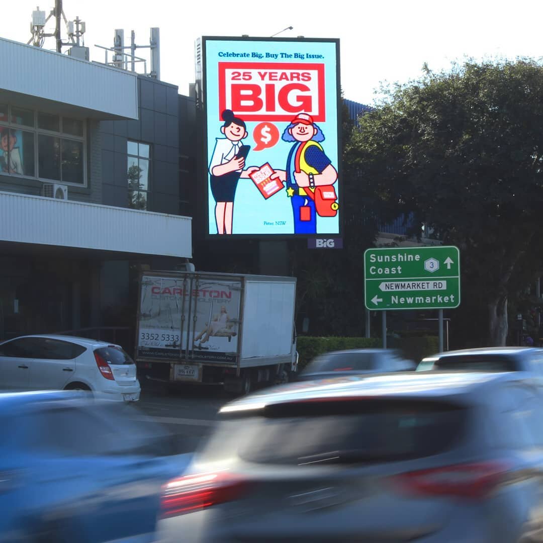 BIG Outdoor are proud to be supporting @bigissueaustralia's latest campaign - 25 Years Big. For the past 25 years they have been supporting and creating work opportunities for people experiencing homelessness, marginalisation and disadvantage. We hop