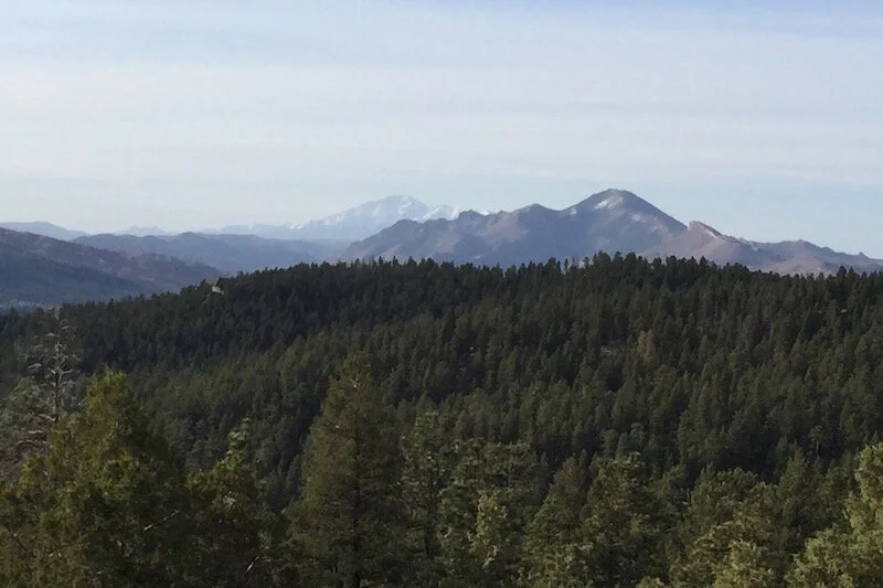 Pikes Peak from Deckers area of Colorado