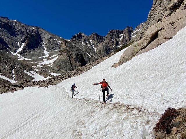 Conversation in my head before crossing this snowfield:⁠⠀
😈: Just go. Some tourist just did it in flip-flops.⁠⠀
😇: But if I slip, there's a cliff at the bottom!⁠⠀
😈: You'll look stupid AF if you take out that ice ax.⁠⠀
😇: I'll look even stupider 