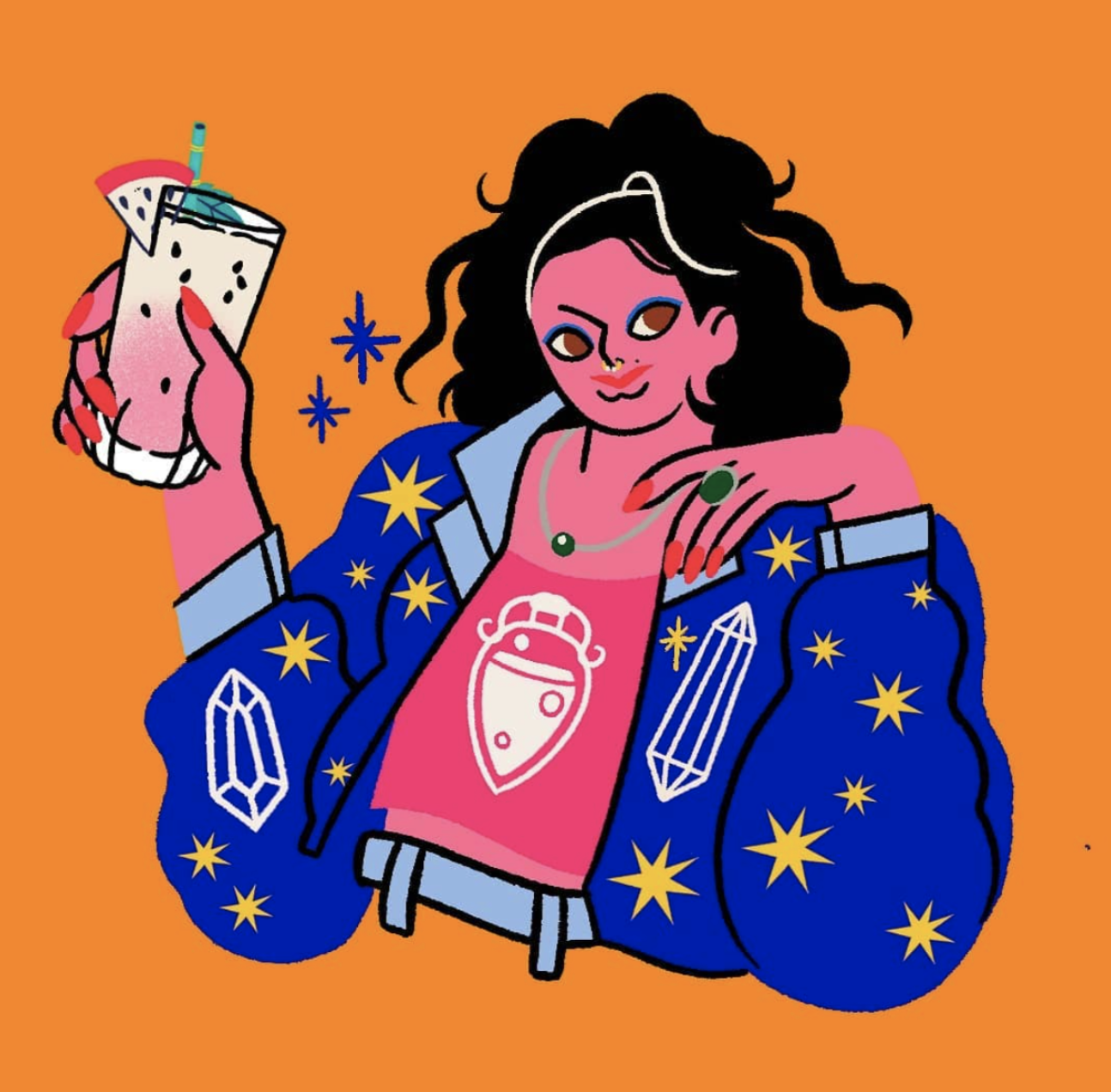 "I’m pansexual and masc-of-center. Anything witchy and glittery is for me! You can catch me curled up with a good sci-fi novel or knitting socks." –Risa (she/her, he/him)