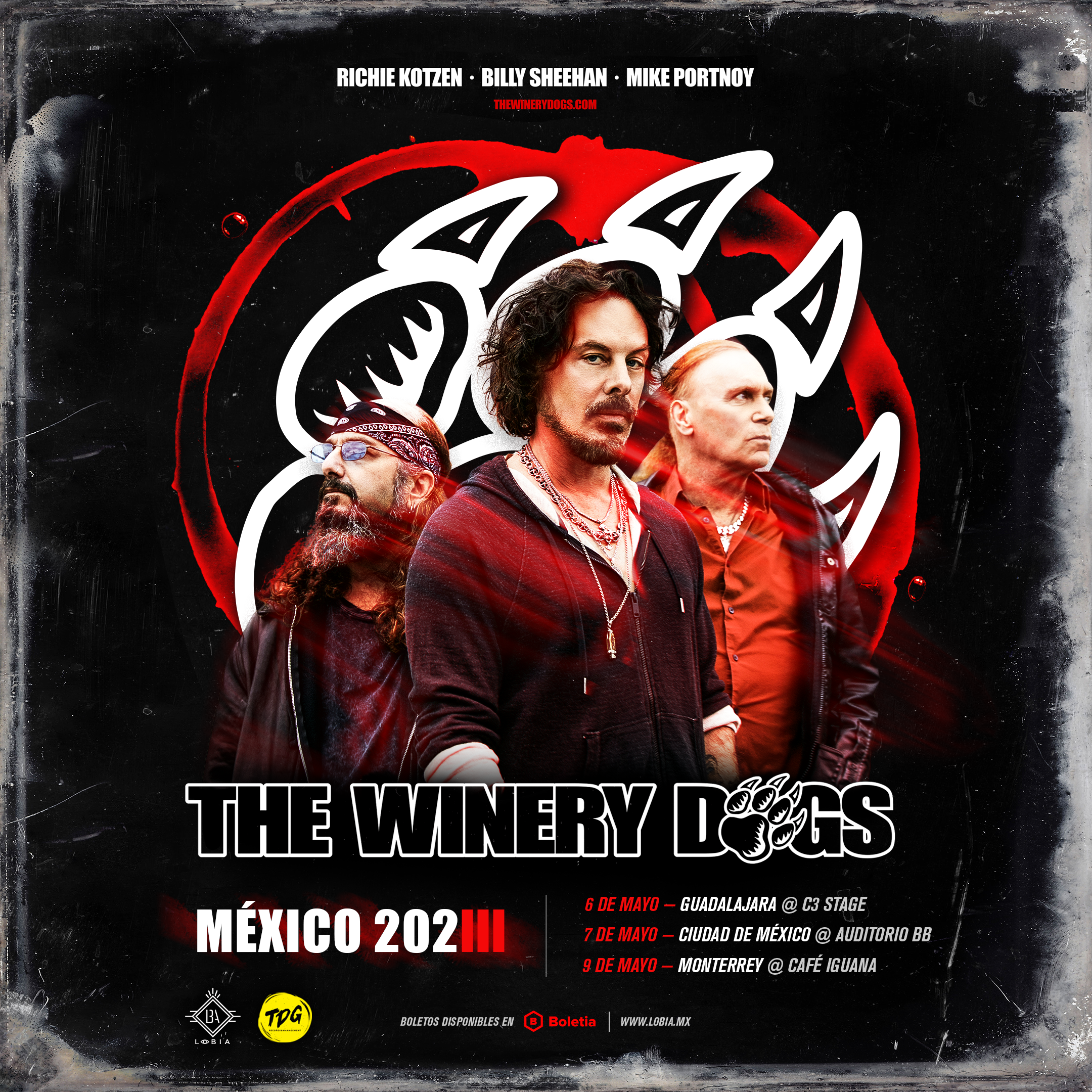 WINERY DOGS REGRESA A MÉXICO CON TRES FECHAS
