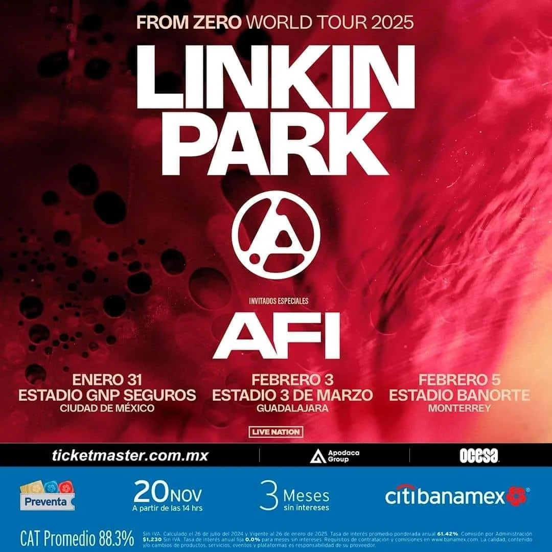 LINKIN PARK LLEGA A MÉXICO CON “FROM ZERO WORLD TOUR 2025”