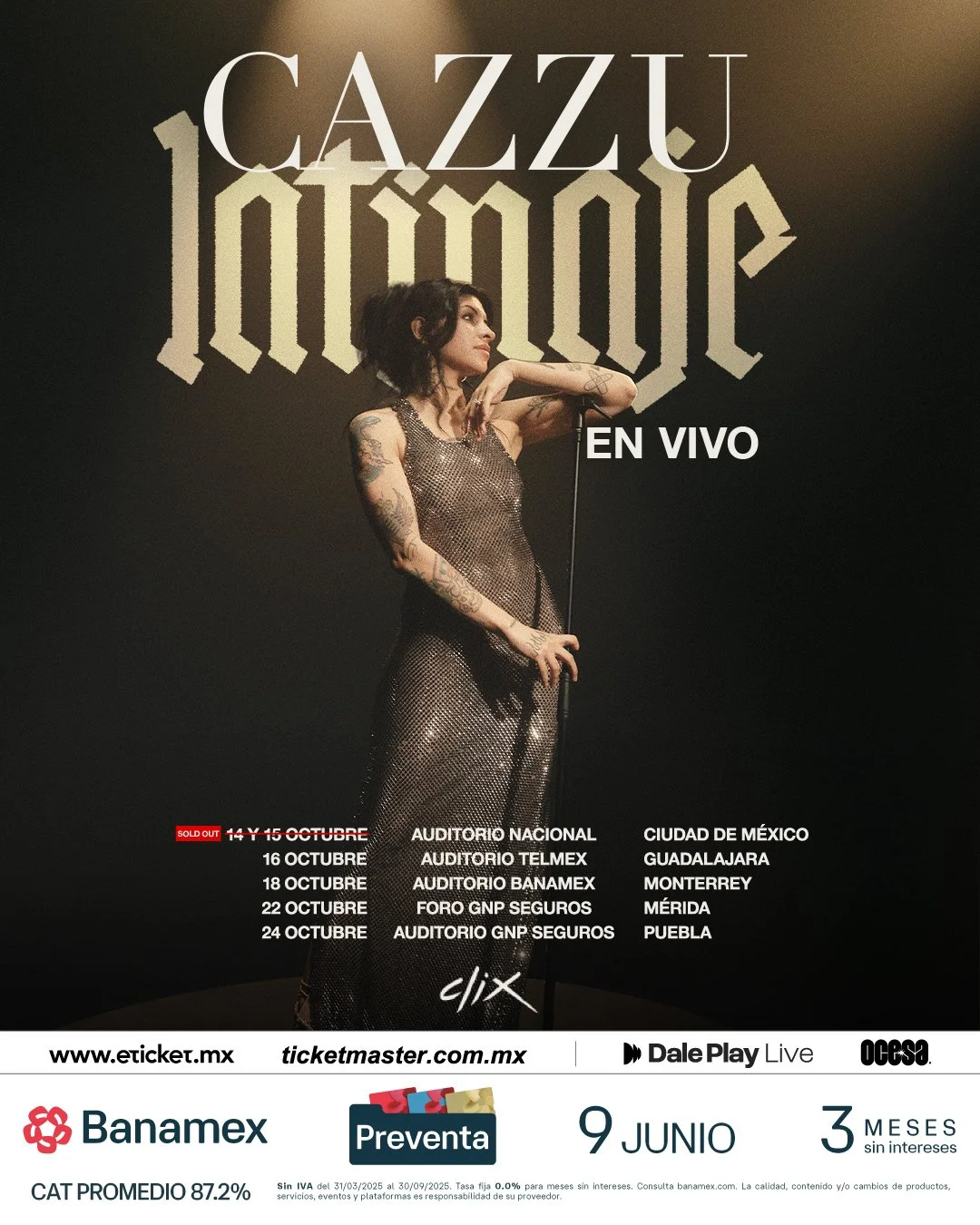 CAZZU ANUNCIA NUEVAS FECHAS EN MÉXICO 2025