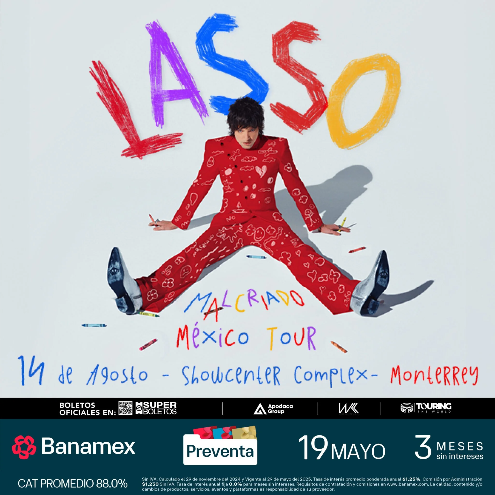 LASSO LLEVA “MALCRIADO TOUR” A MONTERREY
