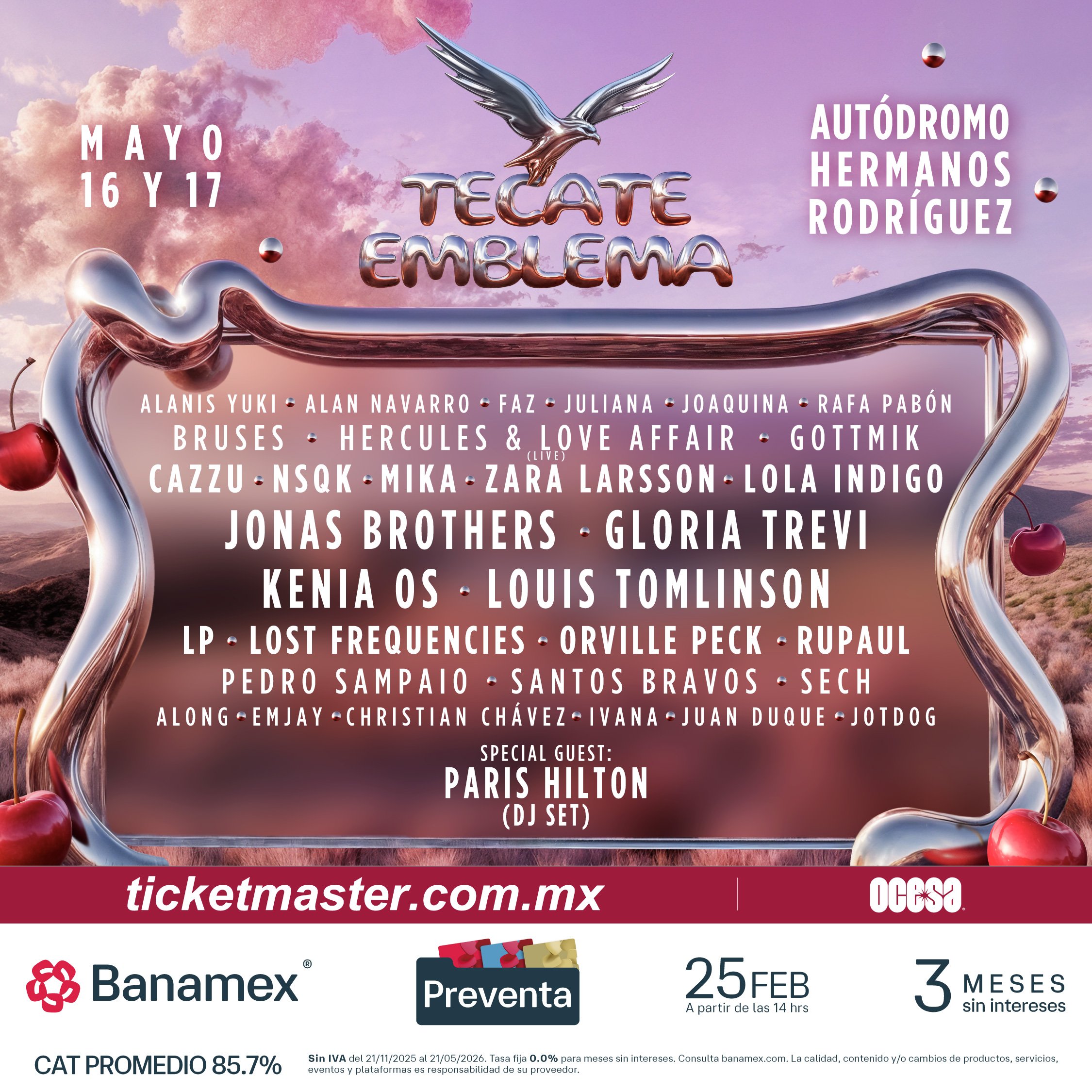 TECATE EMBLEMA ANUNCIA SU     LINE UP 2026 