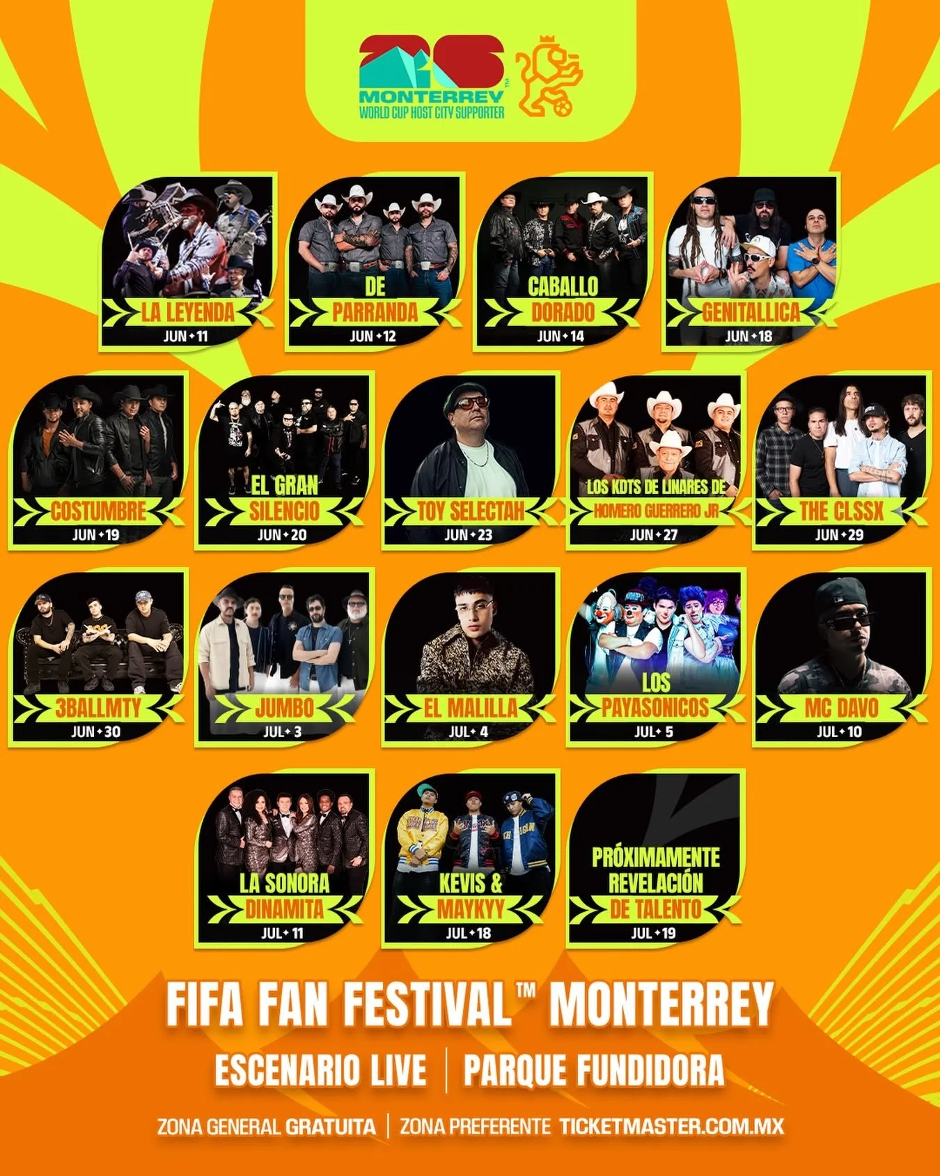 FIFA FAN FEST: LINE UP ESCENARIO LIVE