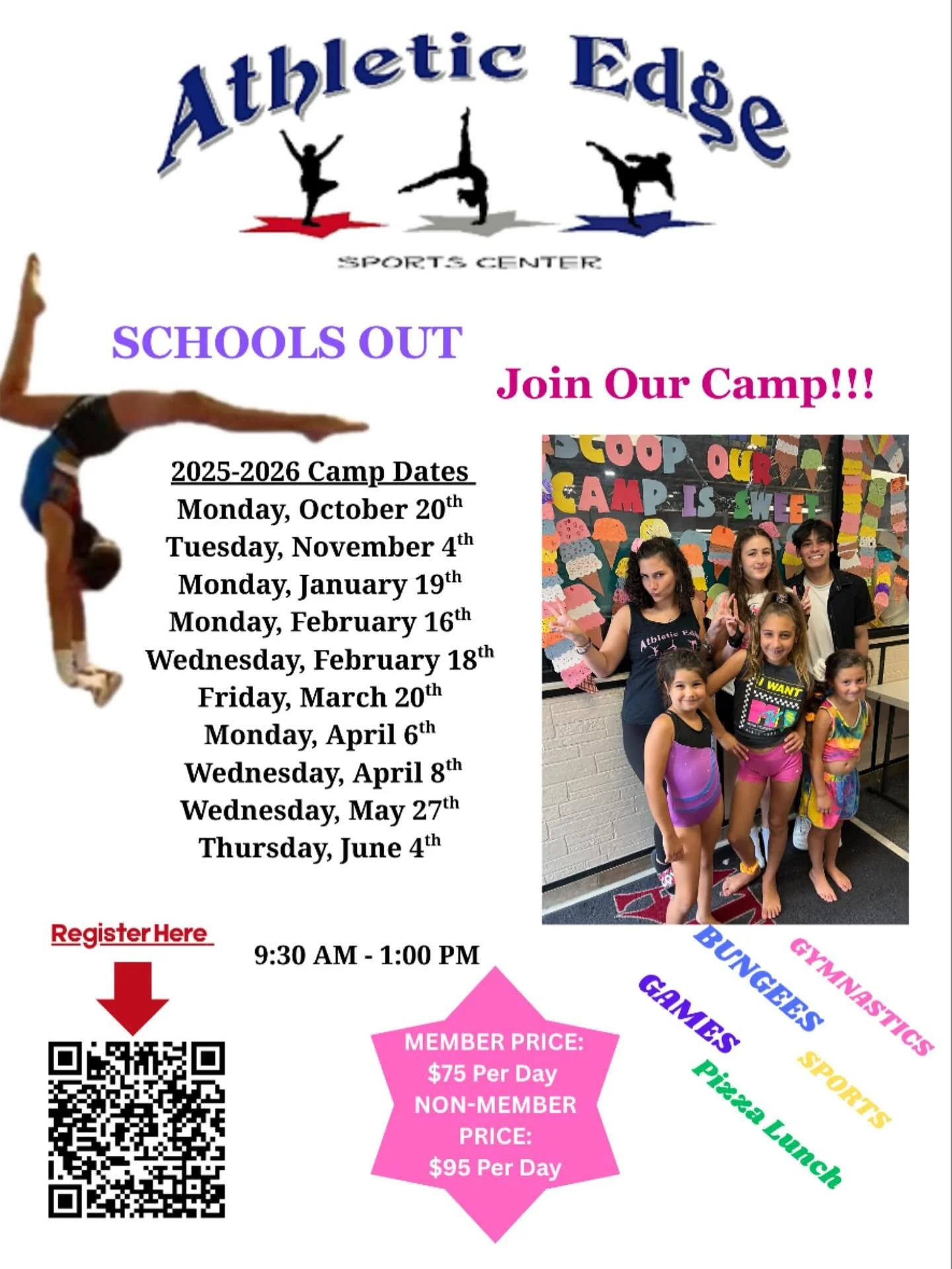 Our Schools Out Camps are Back!! ✨🤸🏻&zwj;♀️🍕📚🚌
 They are now open for registration on our parent portal, join us for fun filled camps!! 
How to register:
Create and account on our FullOut App and follow the steps below ⬇️ 
  Click The 🏡&gt; New