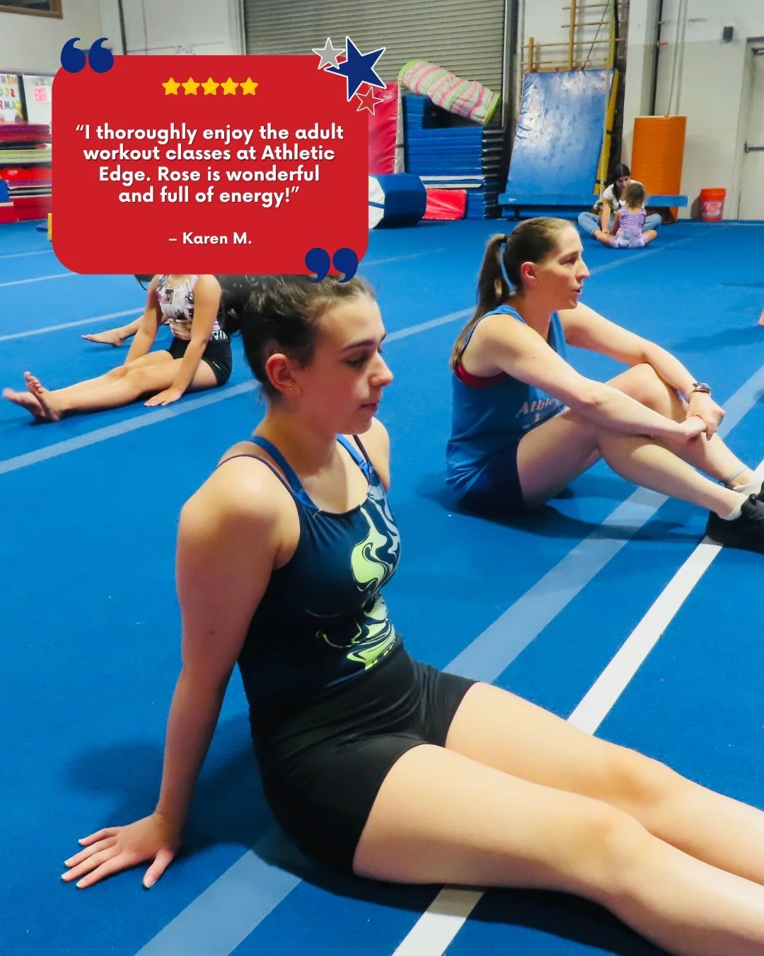 Thank you, Karen, for your kind review! We love hearing from our members who find motivation and community in every class.

Sign up for a FREE trial class today at athleticedgeny.com
#StatenIslandGym #GymnasticsEdgeSI #SIPrivateLessons #AthleticEdgeN