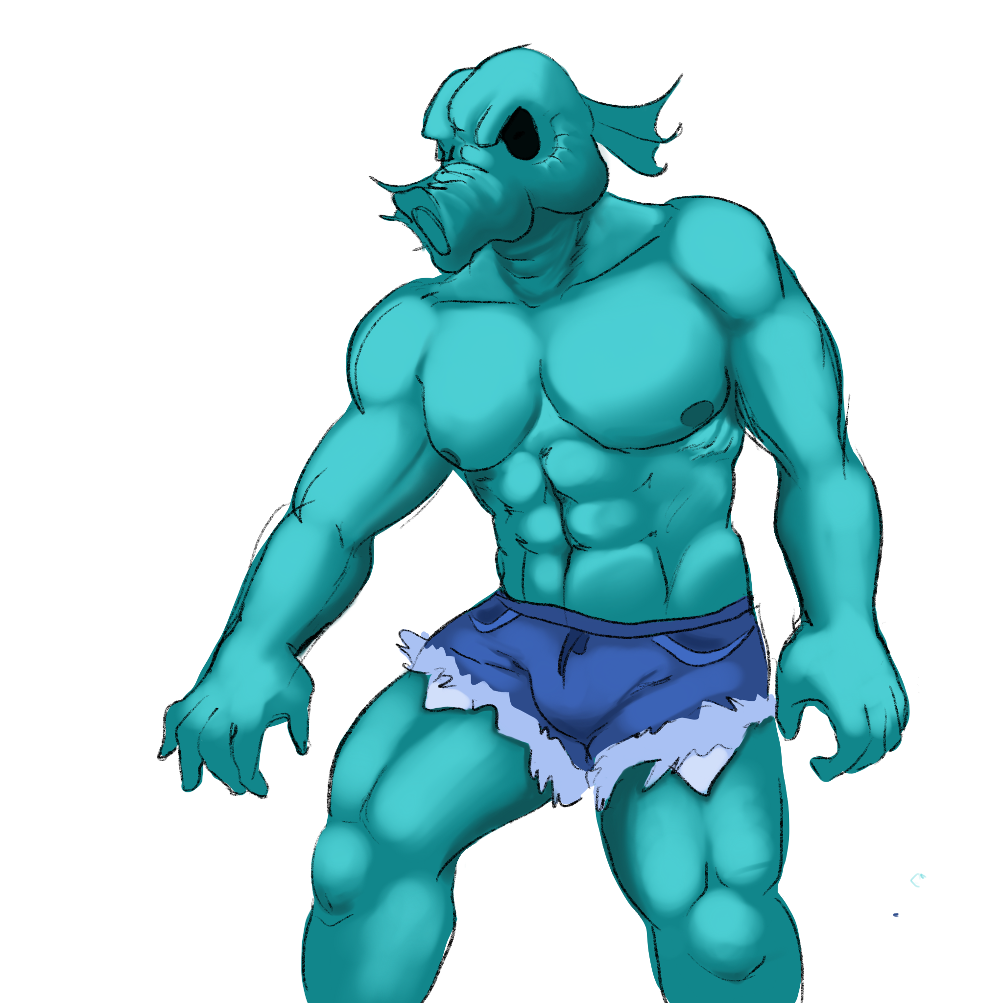 Concept for seahorse monster -mid form