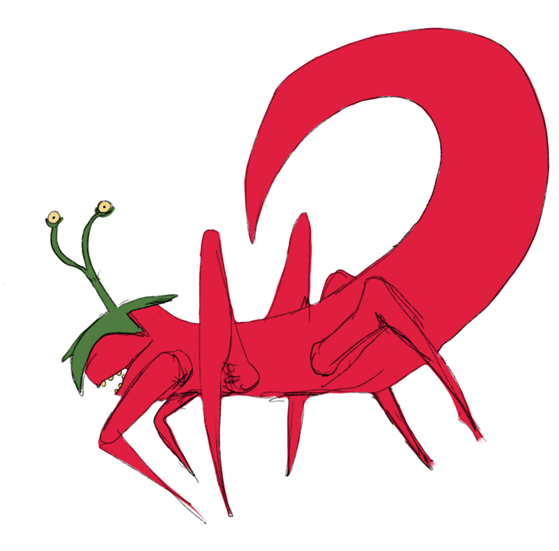 Evil pepper concept