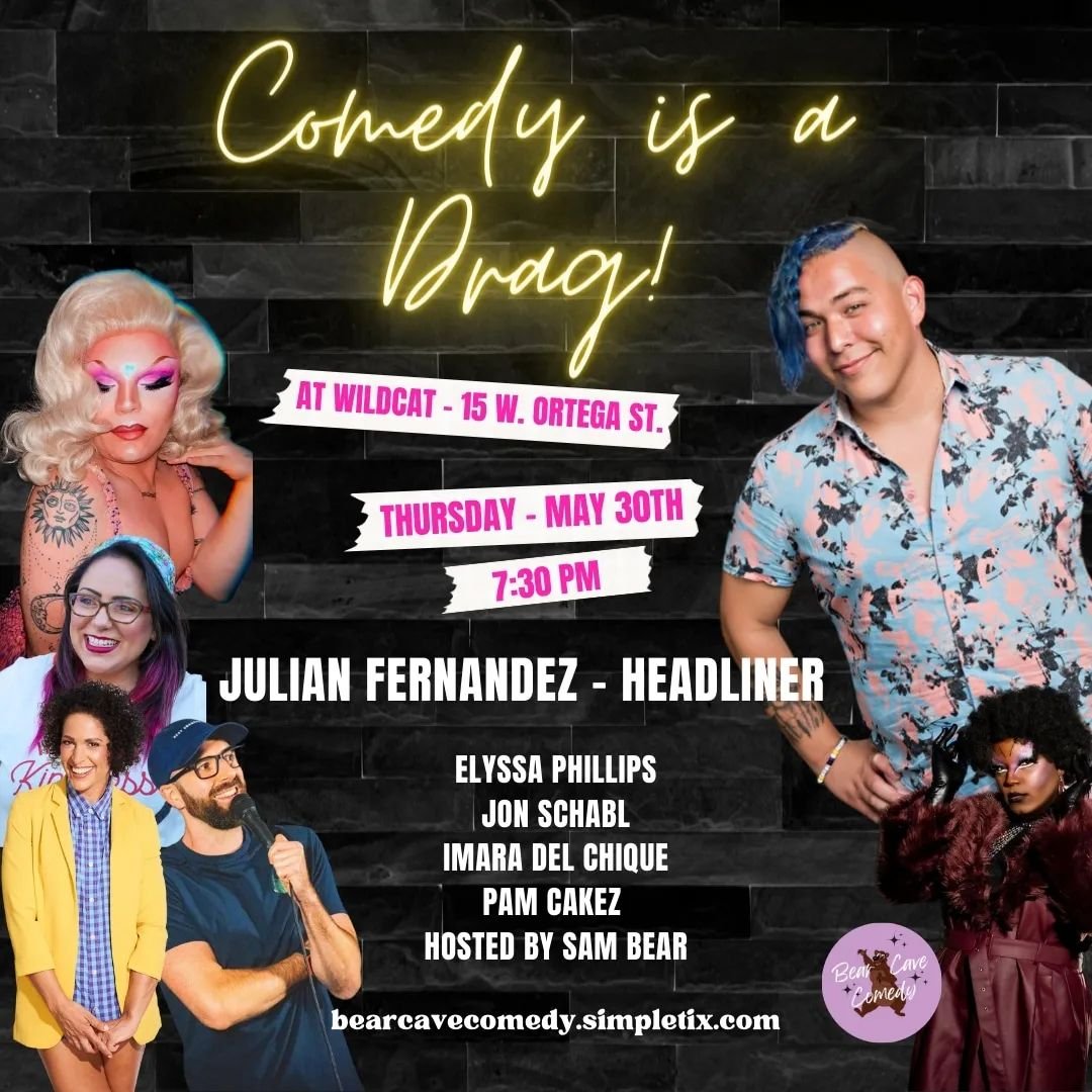 🤔🎤 Ready to spice up your nights with non-stop laughter?

🌟 Curious about what your friends have been talking about? 

🎟️ Get the best of both worlds with comedy is a drag! 

👑 We bring you Southern California's best Drag Kings &amp; Drag Queens