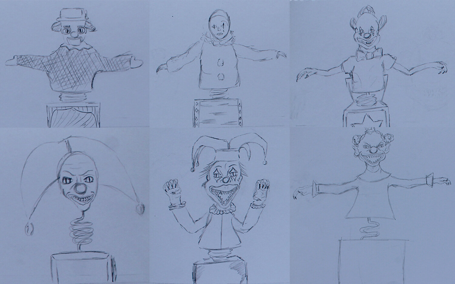 Clown design sketches