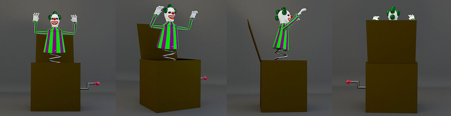 Textured clown character