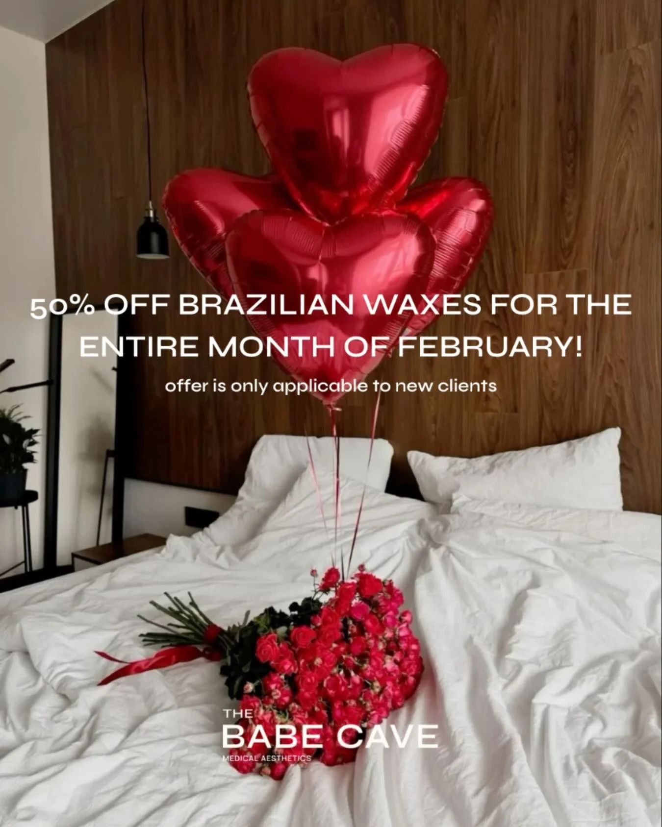 Love is in the air&hellip; and smooth skin is a MUST 💘

This February only, enjoy 50% OFF Brazilian waxes at The Babe Cave 🔥 Treat yourself to the smoothest Valentine ever.

💗 All month long | Limited spots
Book now before Cupid steals your appoin