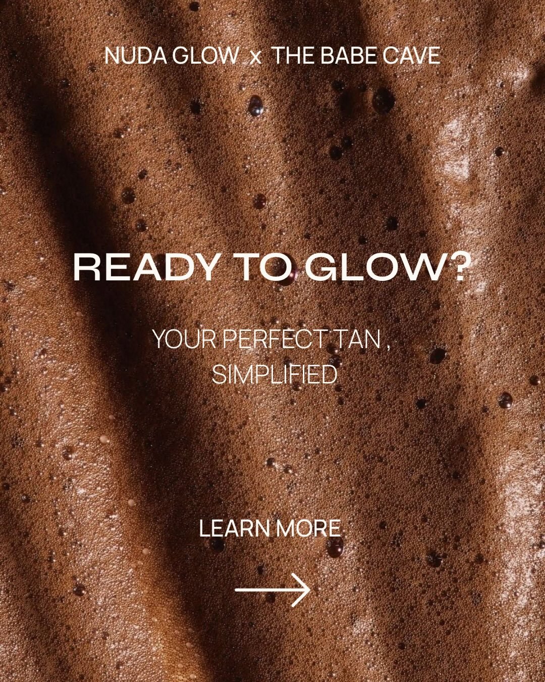 ✨ NUDA GLOW IS HERE ✨

Your perfect, consistent glow&mdash;without the guesswork 🤎

Introducing our NUDA Glow Package:
&bull; 3 spray tans for $150 
&bull; FREE prep mitt 
&bull; 10% off all NUDA retail during your visits 
&bull; Must be used within