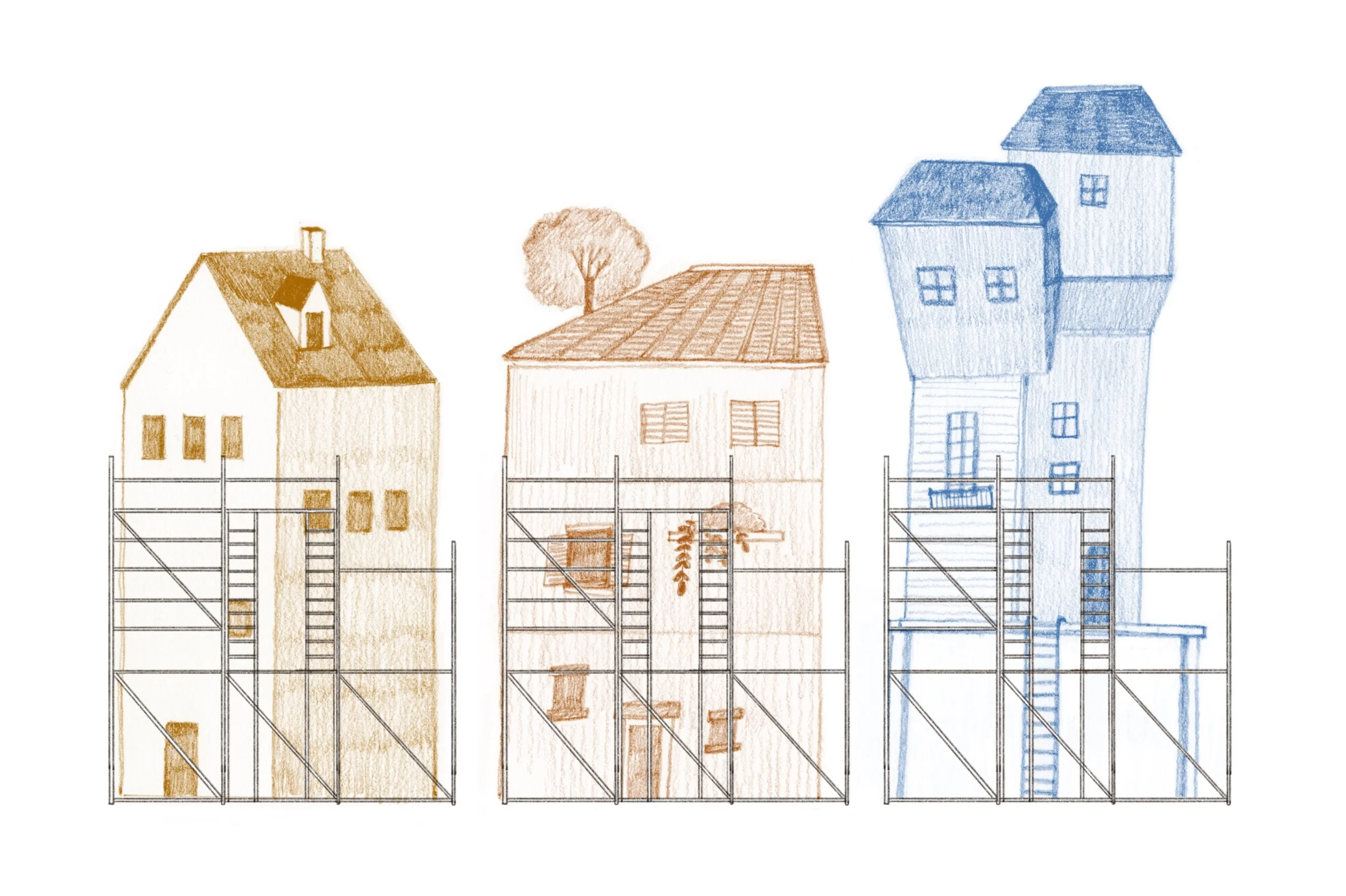 Illustrating the Town Stories: A Crossover Framework Adaptation for Community Narrative