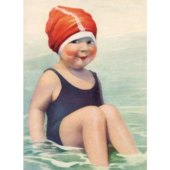 The Swim Cap Greetings card