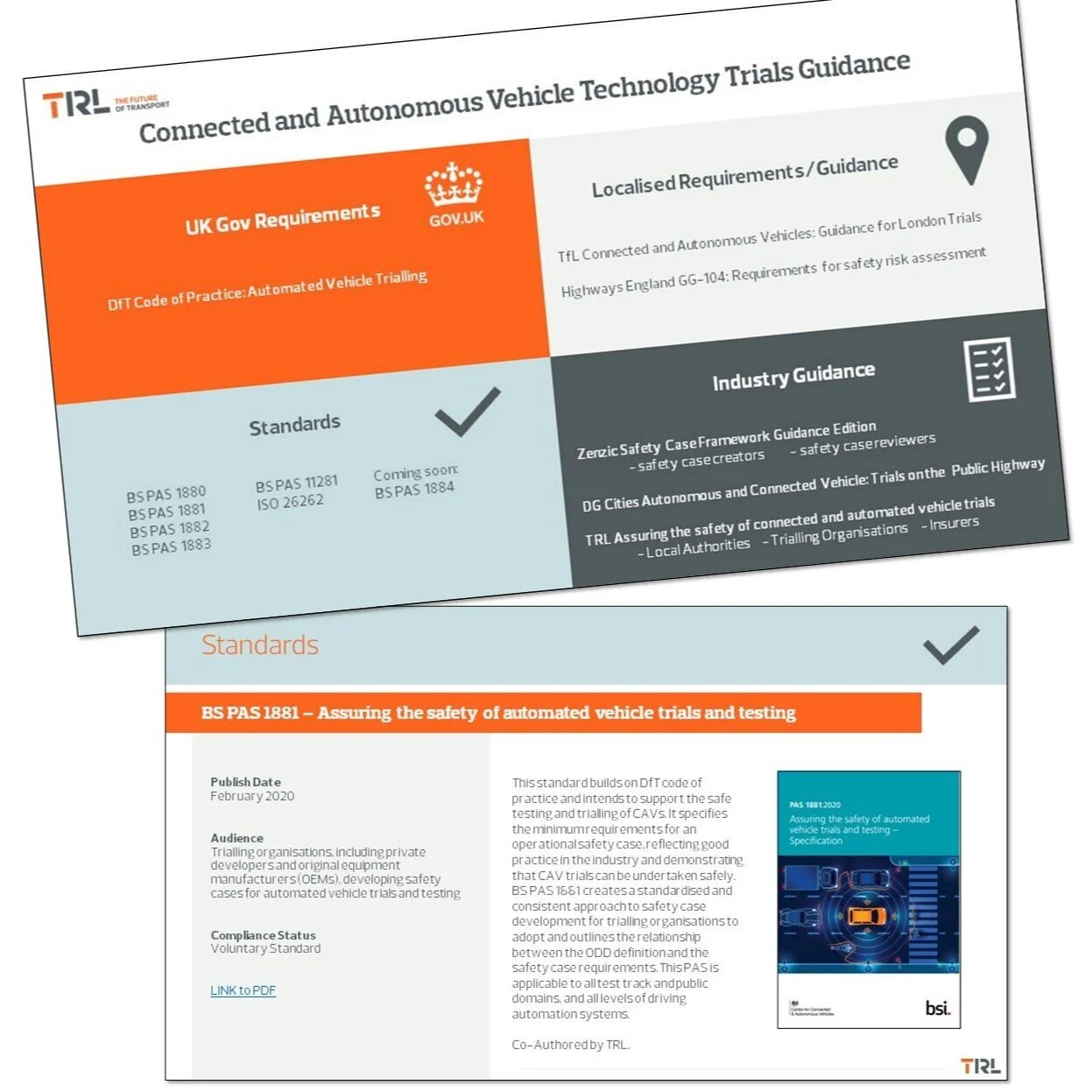 Making sense of documentation for delivering safe CAV technology trials