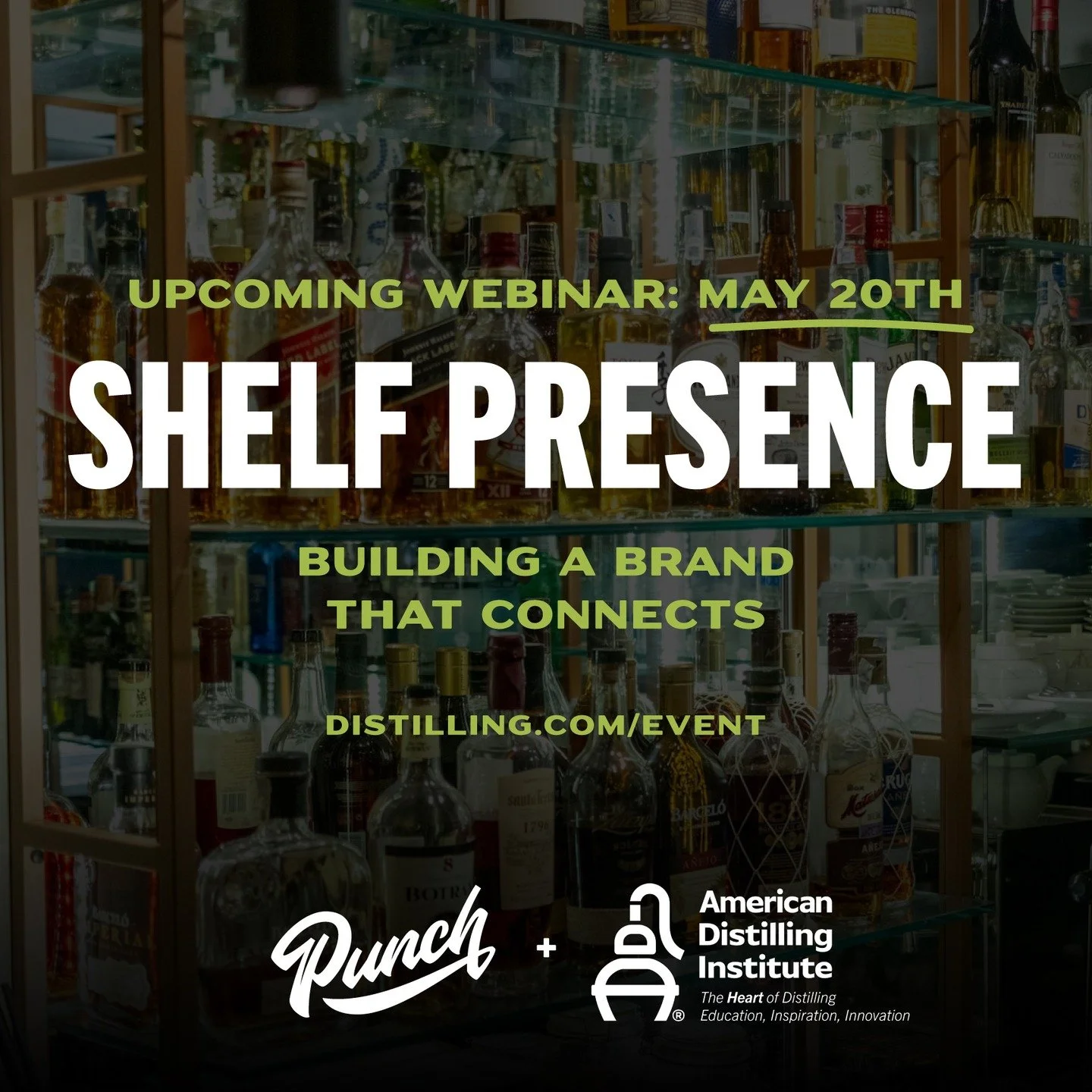 Attention Spirits Brands (and brands-in-planning): Joshua Berman, of Punch Design Co., is giving a webinar on Shelf Presence: Building a Brand that Connects with the Consumer - 
May 20 @ 1:00 - 2:30 EST

This webinar will be most useful for distiller