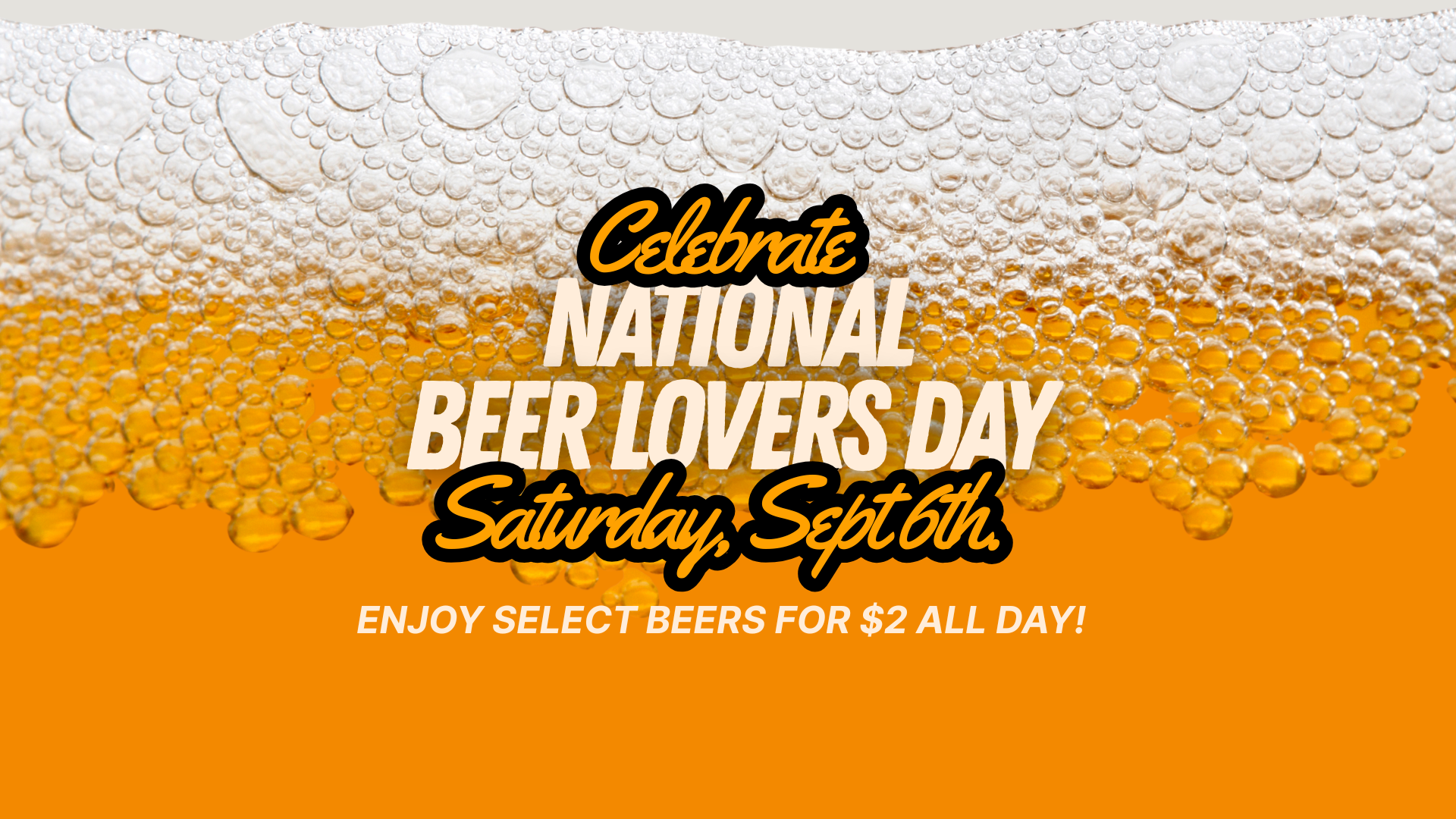 National Beer Lover’s Day Special