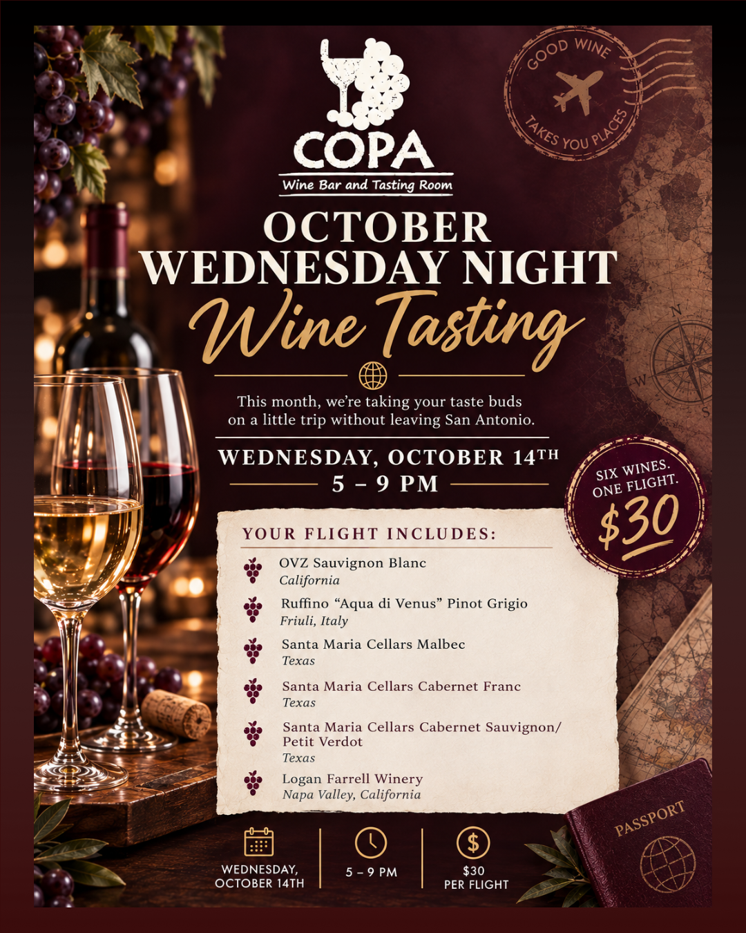 October Wednesday Wine Tasting