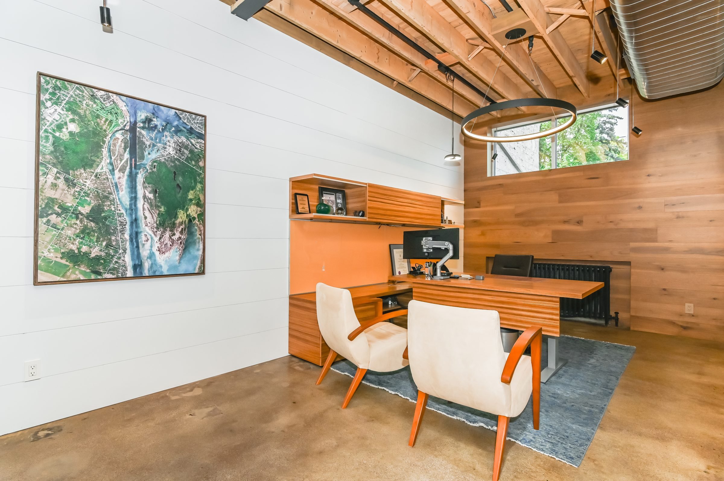 Private office with built-in desk and window, Unit 200, 13 Cork Street East