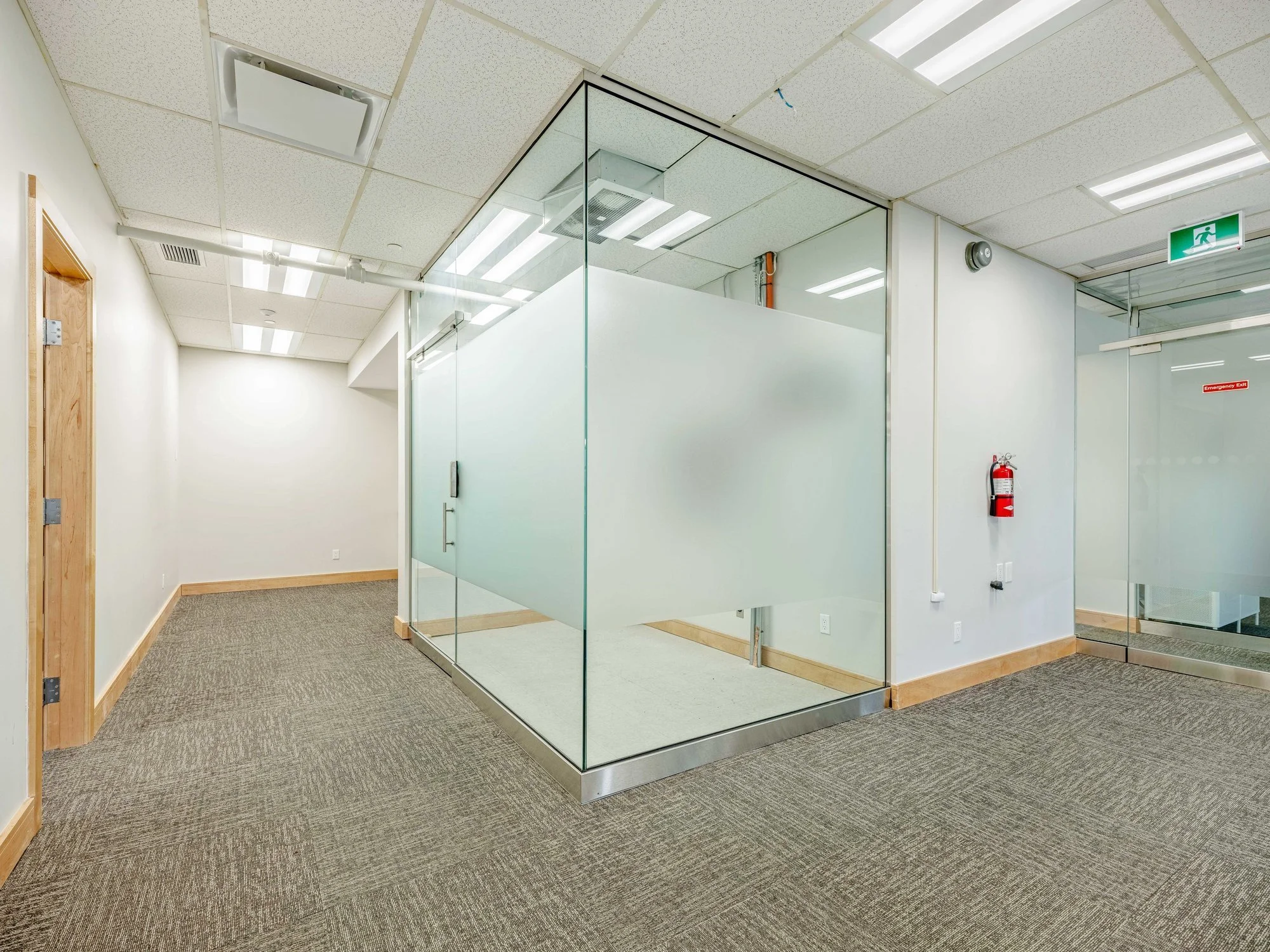 Corner offices with frosted glass walls at 8 Macdonell Street, Unit 200A, Guelph