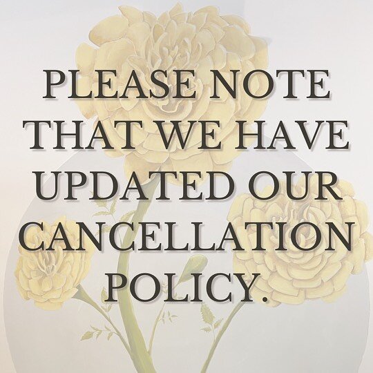 We now require a minimum of ✨24 hours✨ notice to cancel or change a booked service or you risk being charged ✨✨100%✨✨ of the total service cost. 🤍We absolutely understand that life happens, so this fee will be determined on a case by case basis.🤍
✨