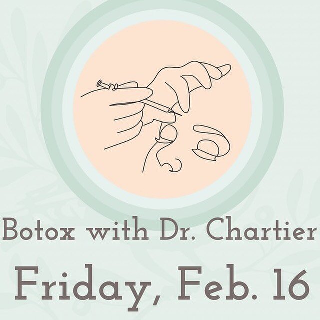 Just a few appointments left with Dr. Chartier this Friday. She has such a gentle touch and natural technique. (And she&rsquo;s so nice!!) #botox