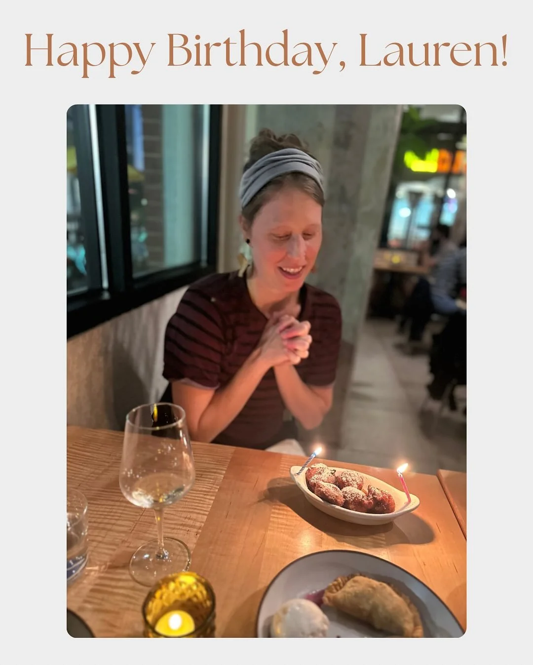 The happiest of birthdays was celebrated last night for our mama-to-be, massage therapist extraordinaire and just-about-to-get-married&hellip; Lauren! ✨✨✨ With all of her wonderful changes happening, she will be at the Rosefinch for just one more wee