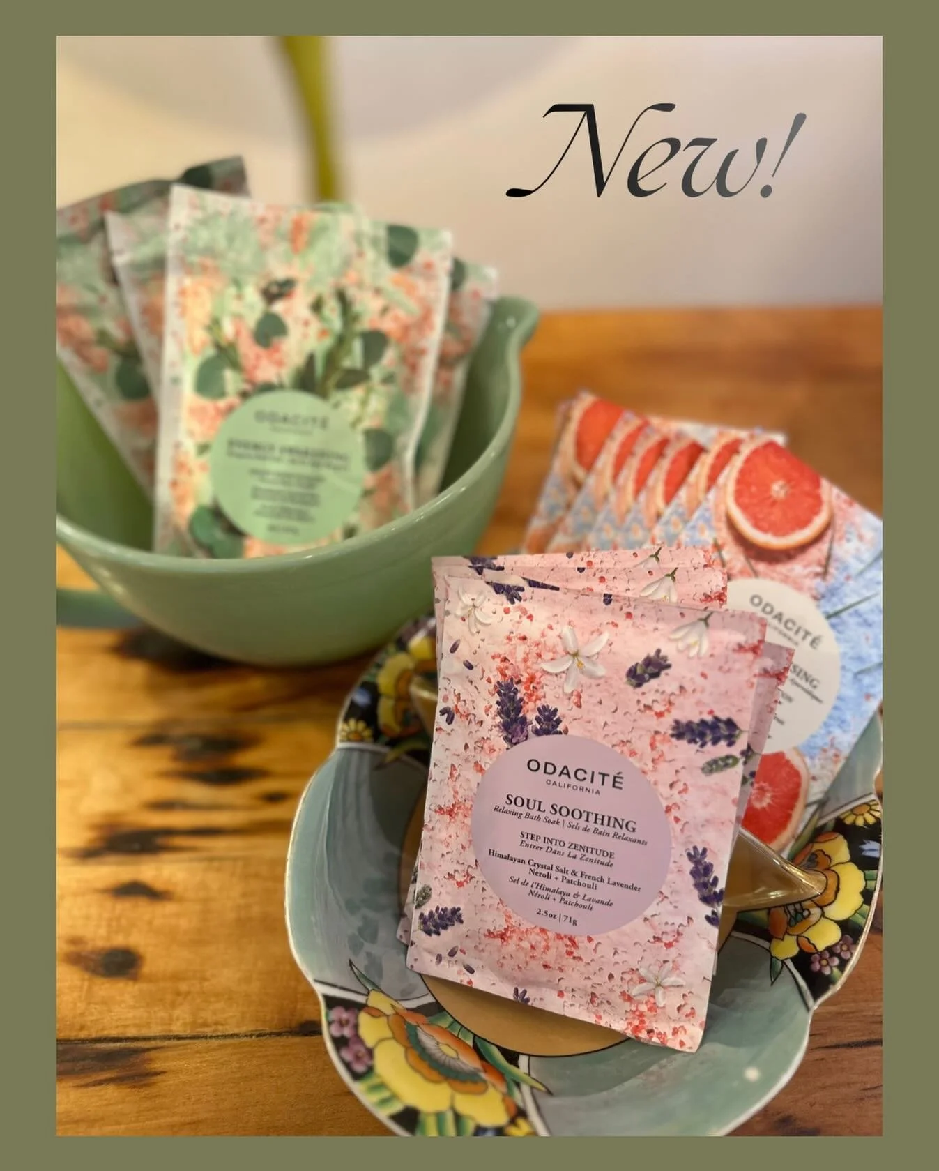 From @odacite three beautiful bath soaks. Just $9 each. #bathtime #odacite #newstuff #holidaygiftideas #shopsmall