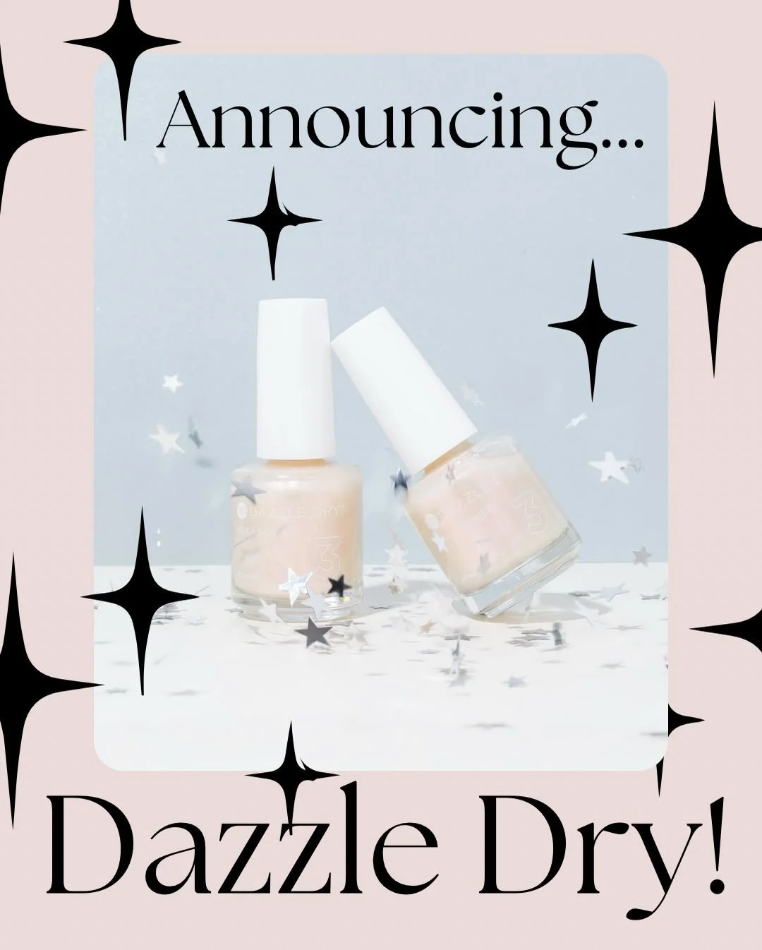 ✨✨Dry In 5✨✨
👉🏽Unlike traditional polishes, Dazzle Dry air-dries in minutes. No need to cure with UV lamps or fans.
👉🏽When used as a system, Dazzle Dry delivers chip-free wear that lasts 7+ days or MORE!
👉🏽Dazzle Dry is a clean, science-backed,