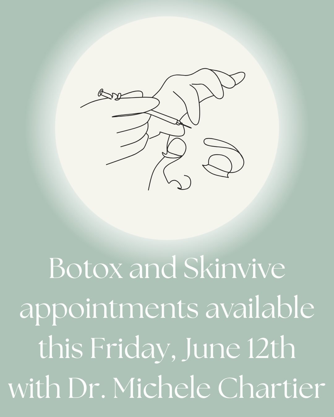 Our favorite injector ever is coming back to see us this Friday!! Book today if you want a natural, refreshed look for summer. #botox #naturalresults