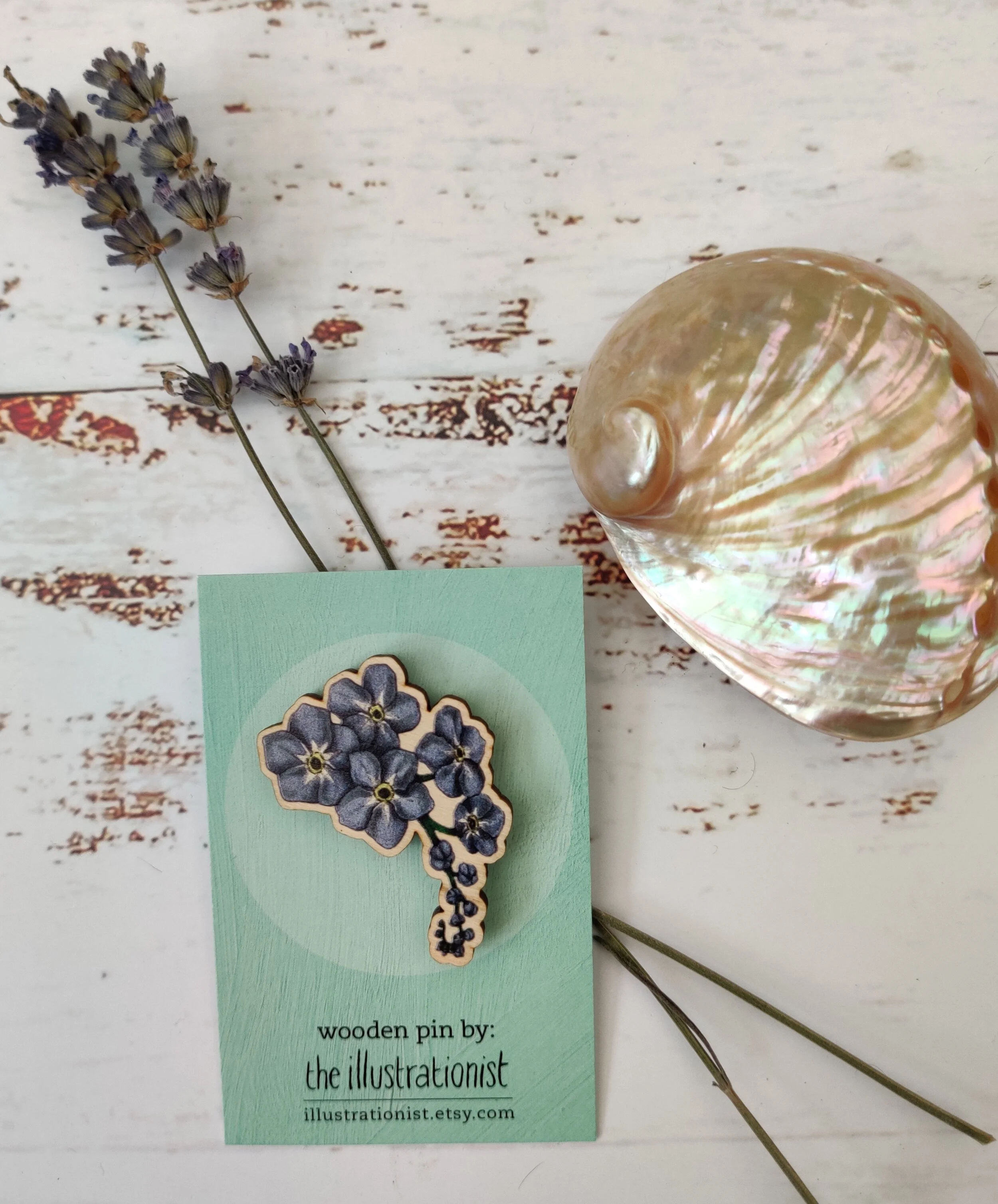 Forget-me-not Pin Brooch