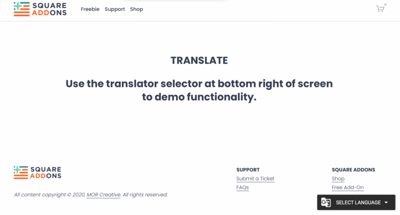 Language Selector / Translate
