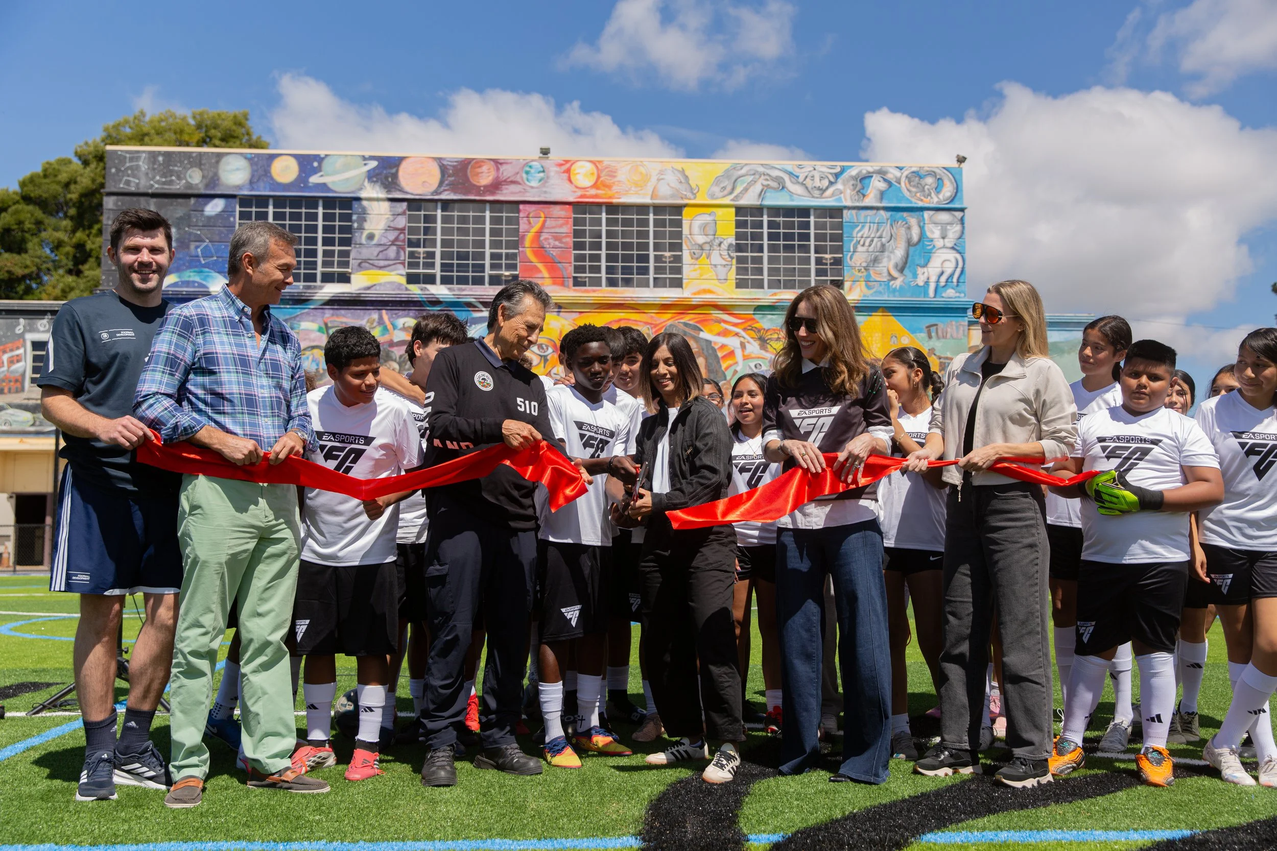 Ribbon cutting for the new Sports for All Hub at LIFE Academy and United for Sucess Academy in Oakland