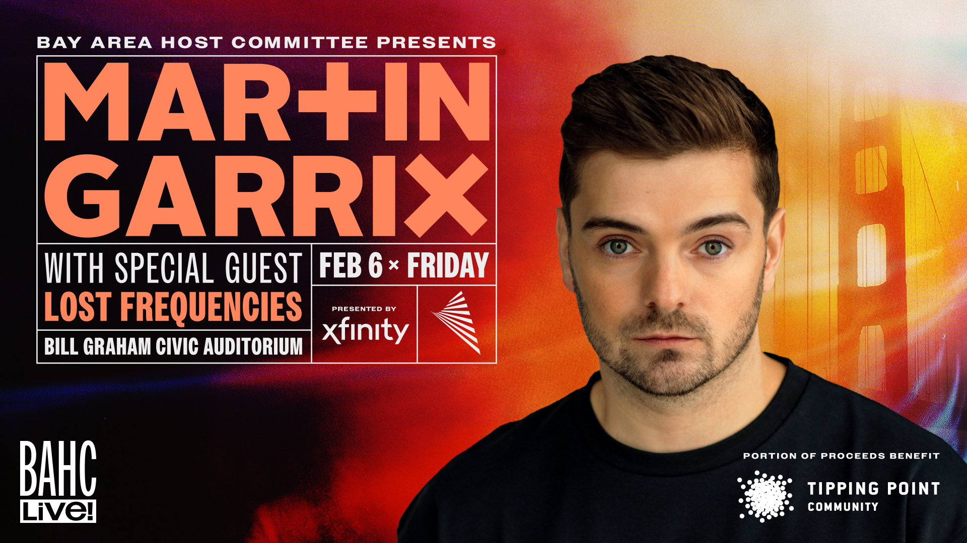 Bay Area Host Committee Announces Second Event for BAHC Live! Concert Series Presented by Xfinity Benefiting Tipping Point Community