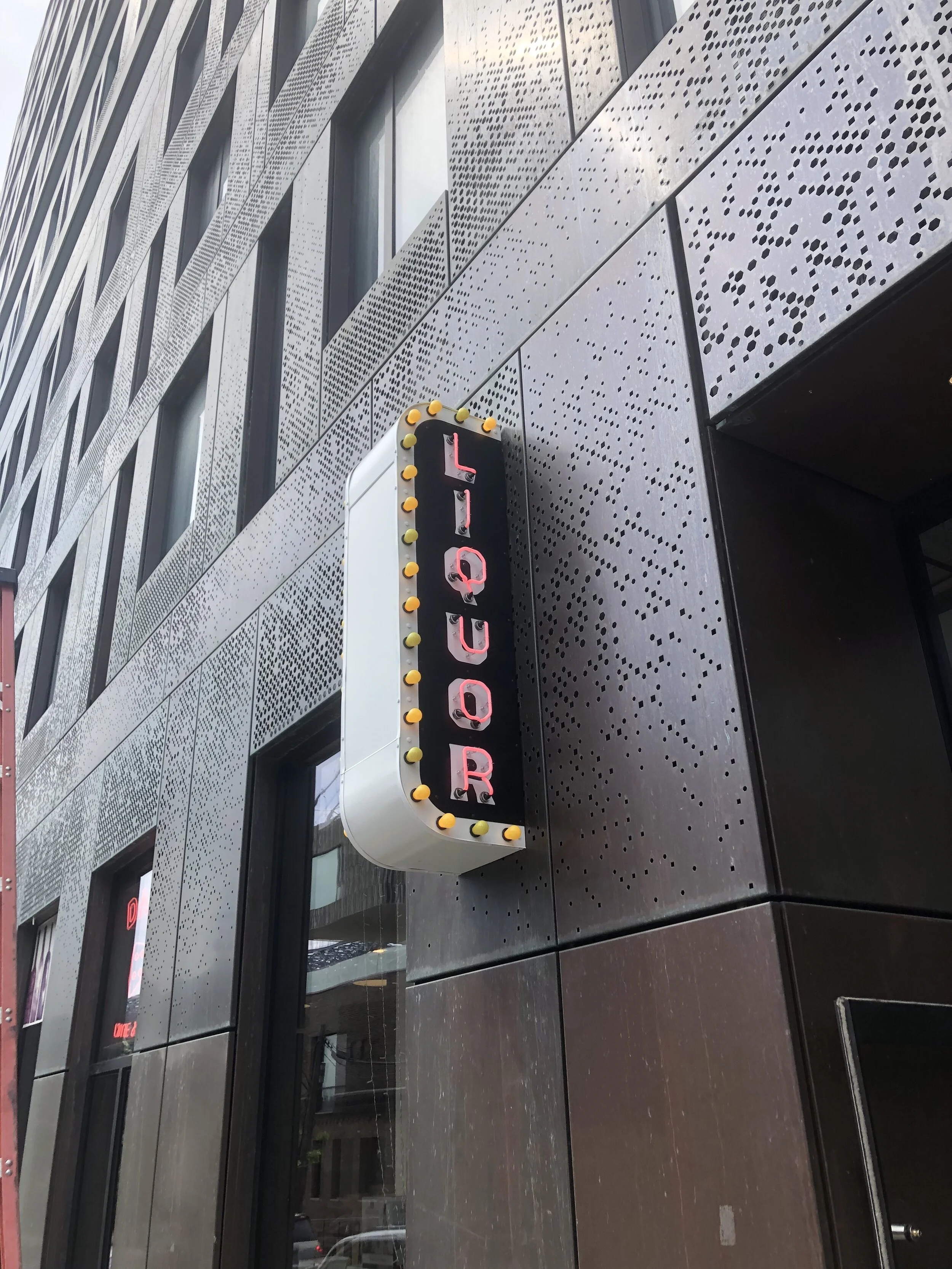 Neon sign for Dandy Wine and Spirits in Brooklyn