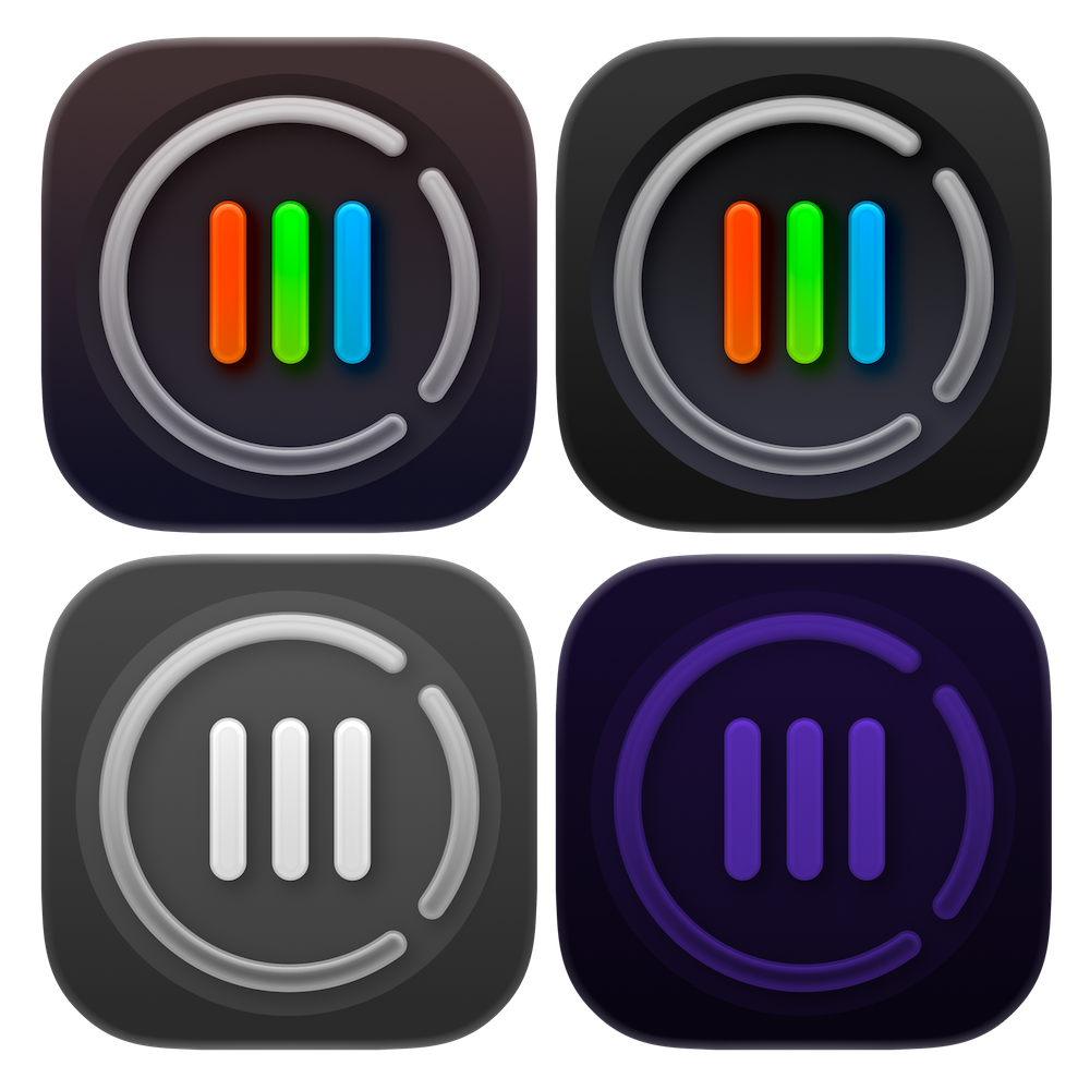Camera M app icon variants.