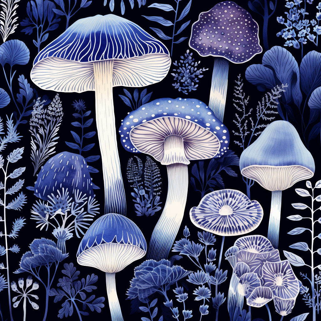 jessieot_indigo_mushroom_botanical_illustration_surface_pattern_a92dd507-772b-46a8-b162-c14024ed3e63.png