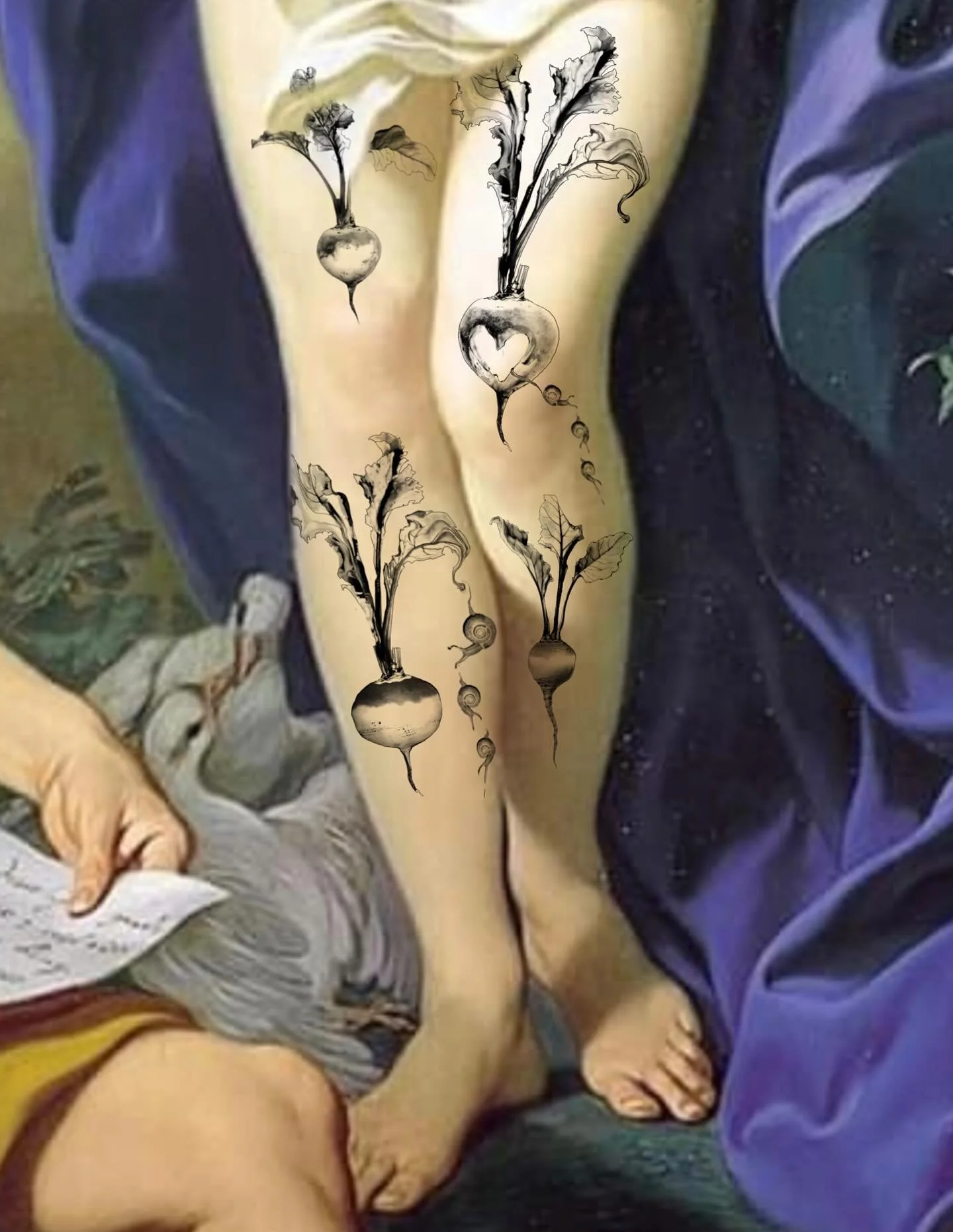 𝑨𝑽𝑨𝑰𝑳𝑨𝑩𝑳𝑬 🔥 radish &amp; turnip &amp; beet &amp; 🐌 
Book via link in bio 

Is it a radish? Is it a turnip? Is it a beet!??? Doesn&rsquo;t matter to this snail cause it munches on all ❤️&zwj;🔥! Thank you for this submission, had a ton of f