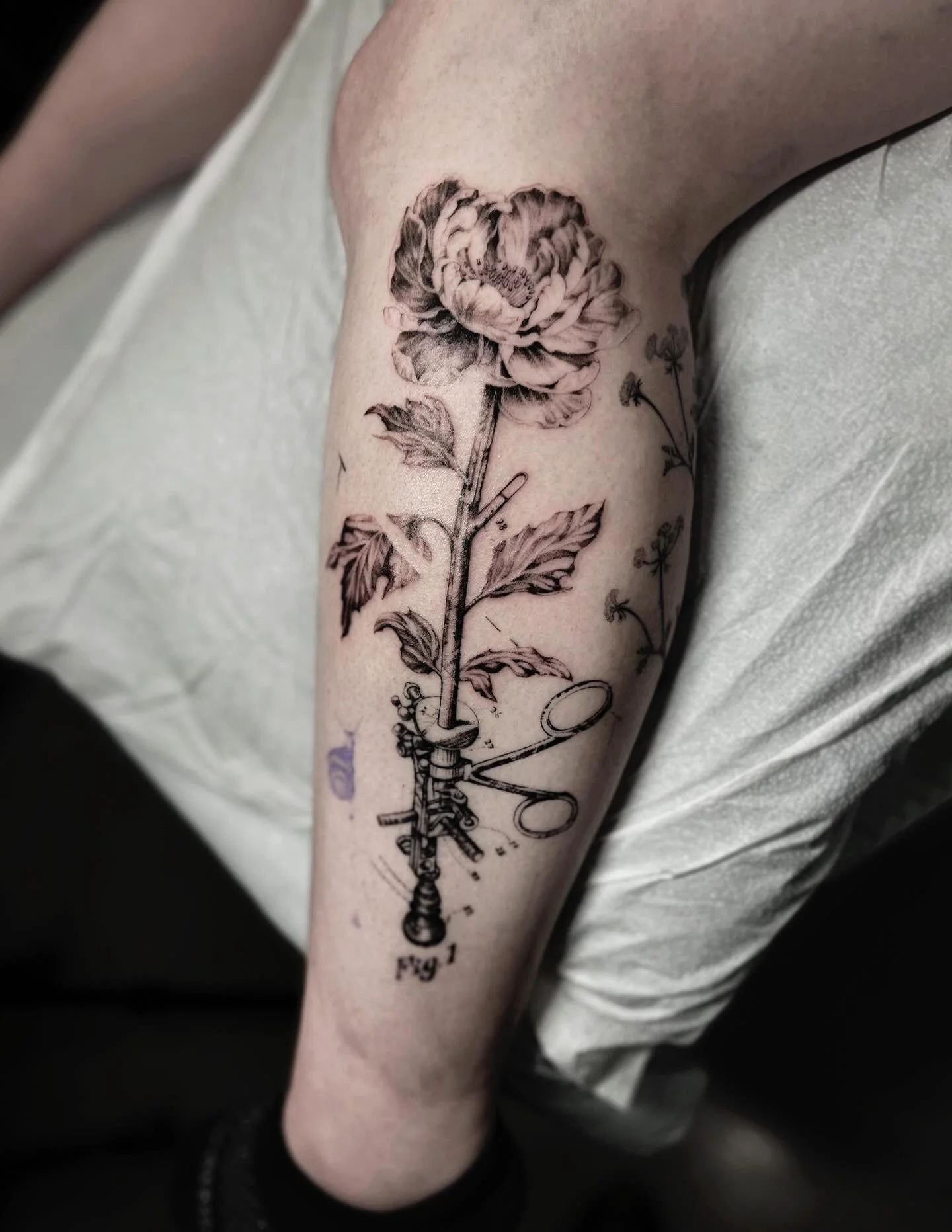 A flowering apparatus for Colleen 🖤 an old photo and a recent tattoo I just revisited.. A bit of alchemy and a touch of artistry fusing and creating something new. Working on more flornaments soon to come, inspired and constantly moving forward sket