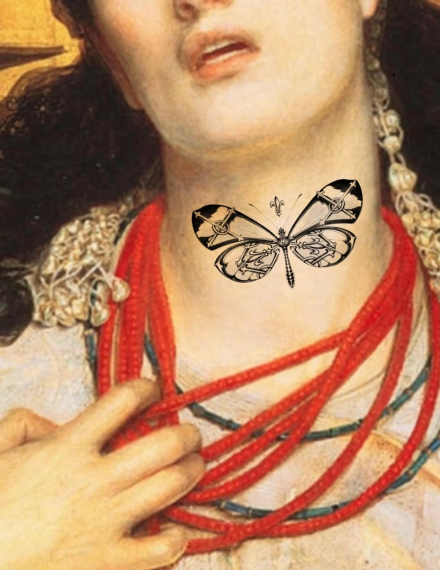 𝑨𝑽𝑨𝑰𝑳𝑨𝑩𝑳𝑬 🌹glasswinged butterfly &bull; Book this flash via link in bio 

Fluttering iridescent and fragile glasswinged beauty inspired by all the glass windows in my recent travels, this is a throwback to the ethereal glasswinged butterfli