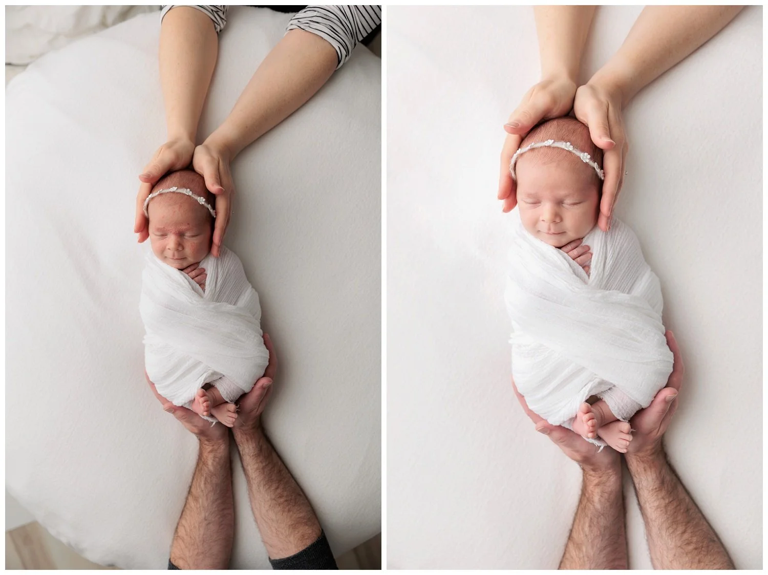 before and after newborn skin edit