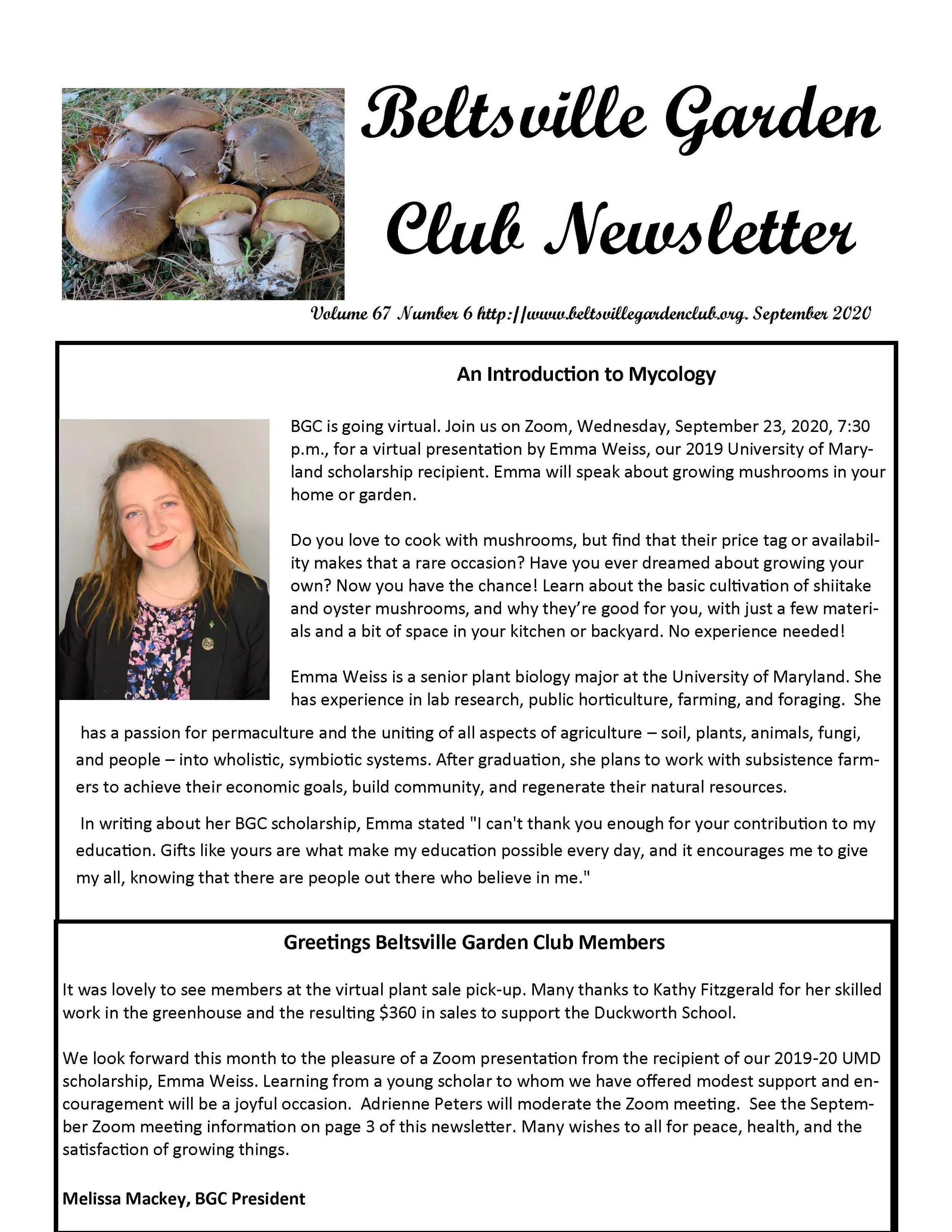 Newletters — GreenbeltBeltsville Garden Club
