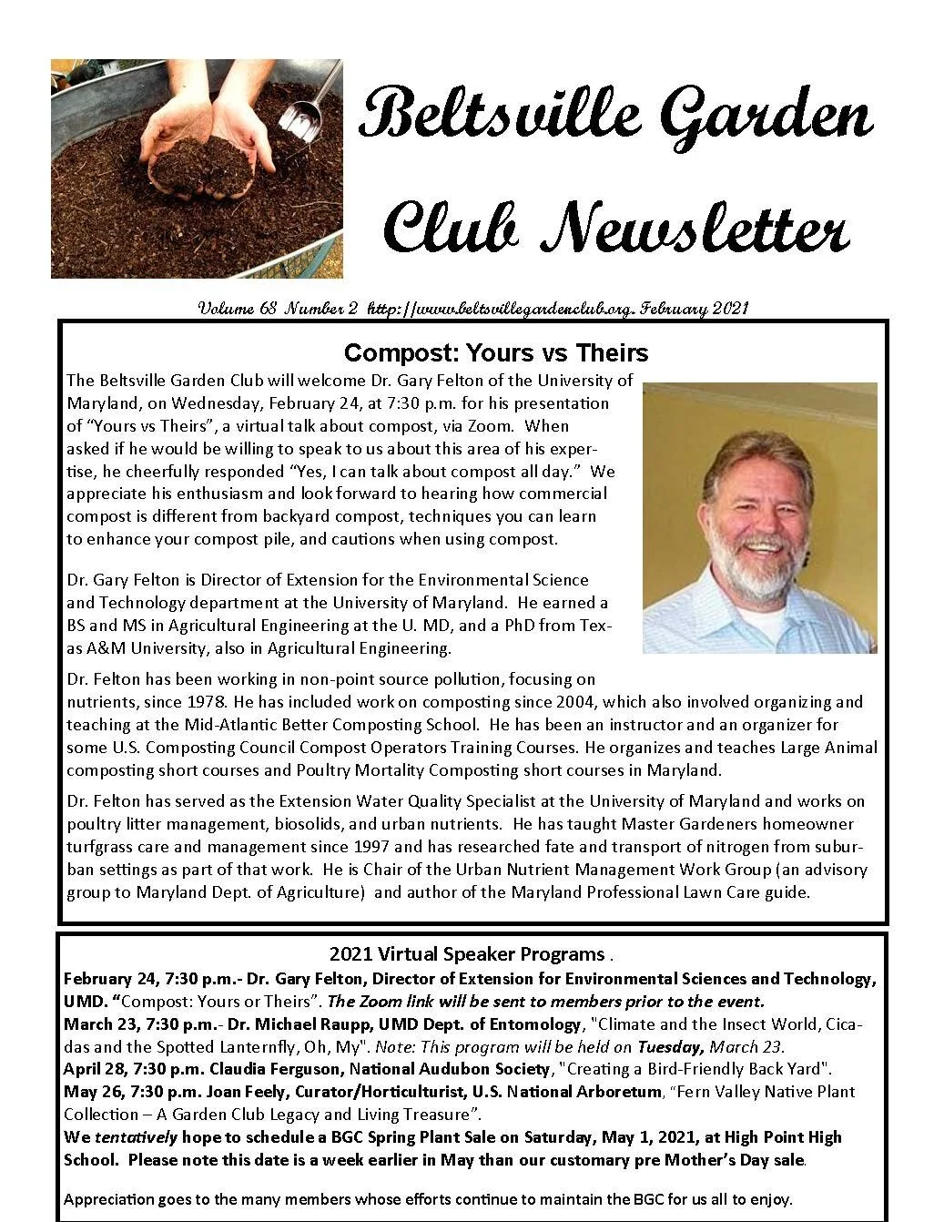 Newletters — GreenbeltBeltsville Garden Club