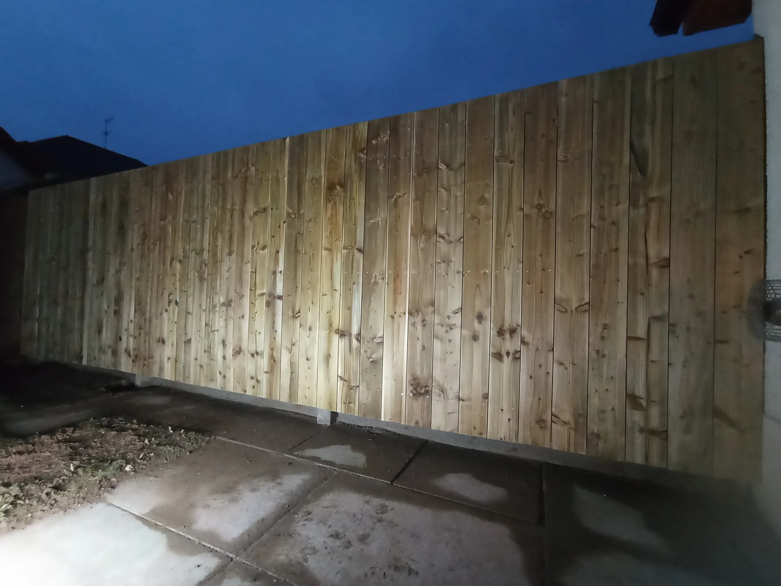 Concrete post fence replacement