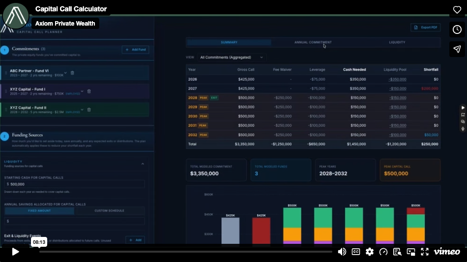 Capital Call Calculator