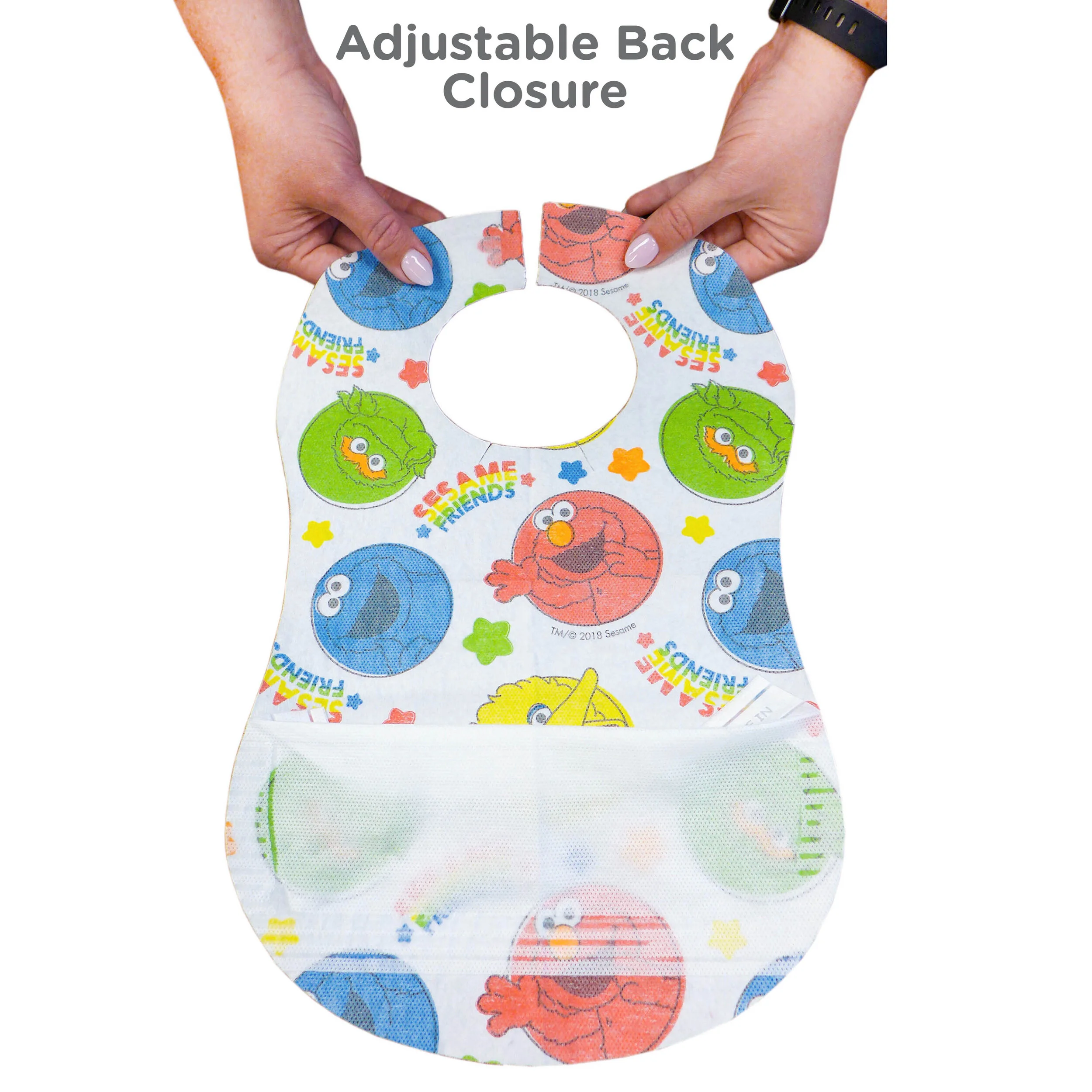 bibsters sesame street 4 count disposable toddler bib — Sassy Baby Inc.